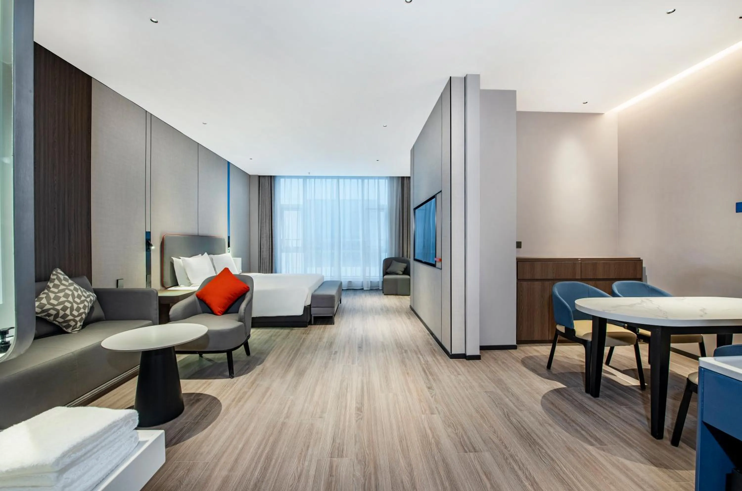 Bed in Holiday Inn Express Yinchuan Lanxi Valley Plaza by IHG