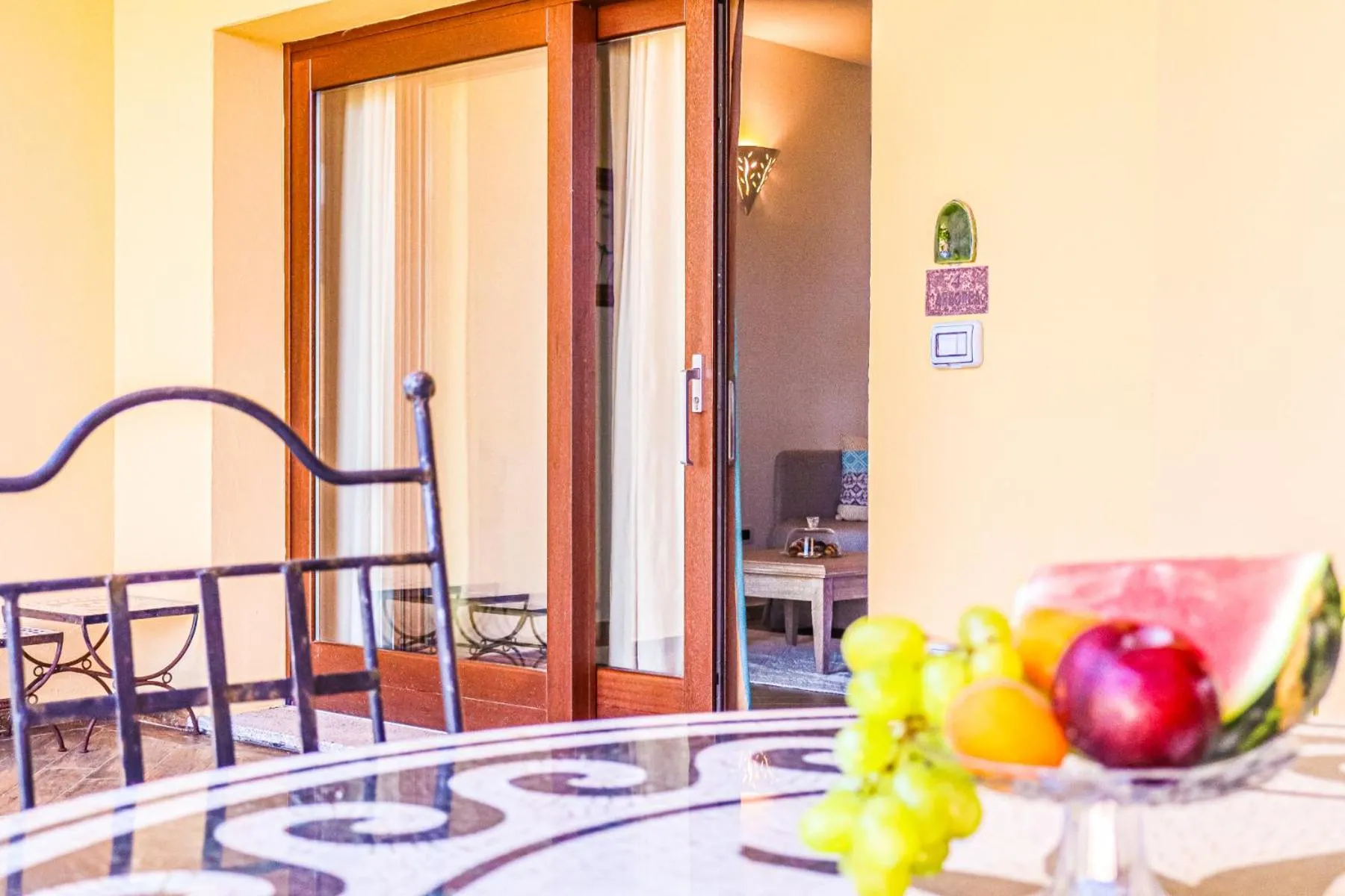 Patio in Borgo Arborea Charming Retreat
