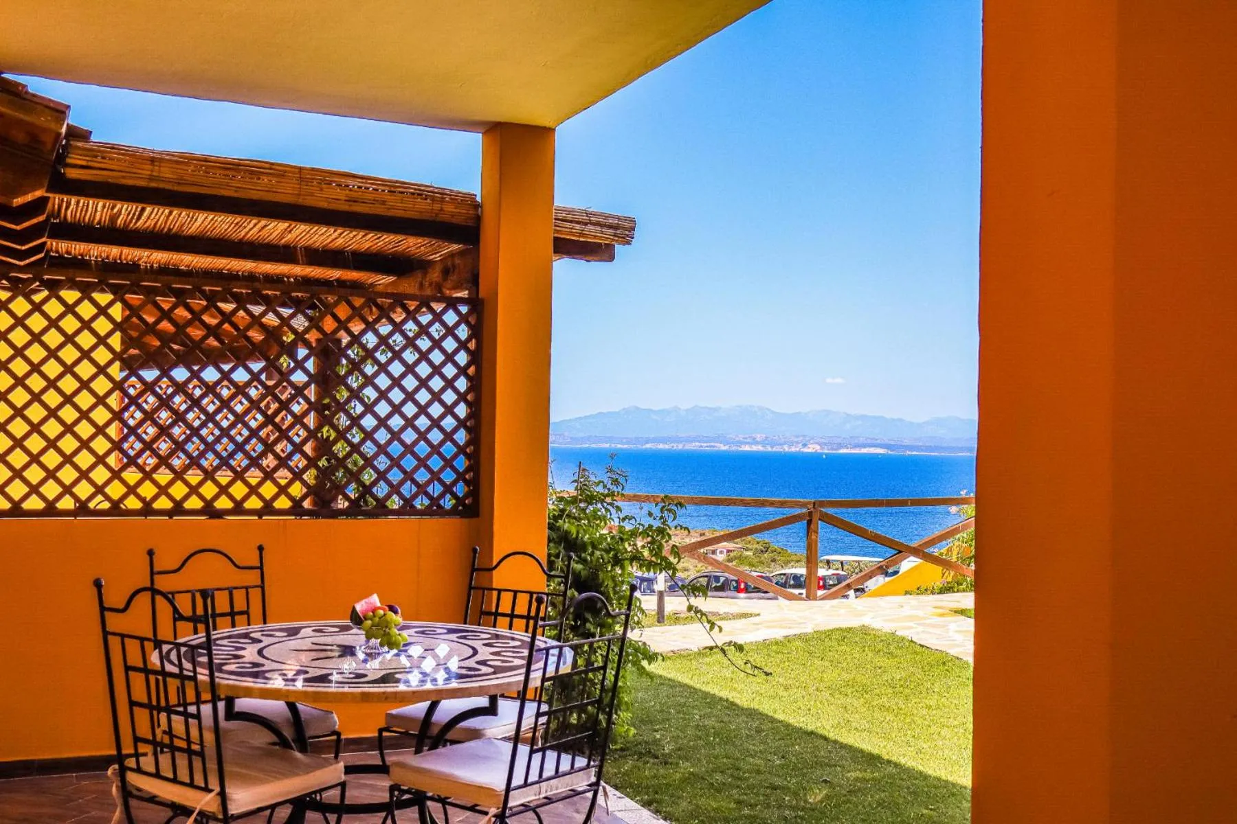 Patio in Borgo Arborea Charming Retreat