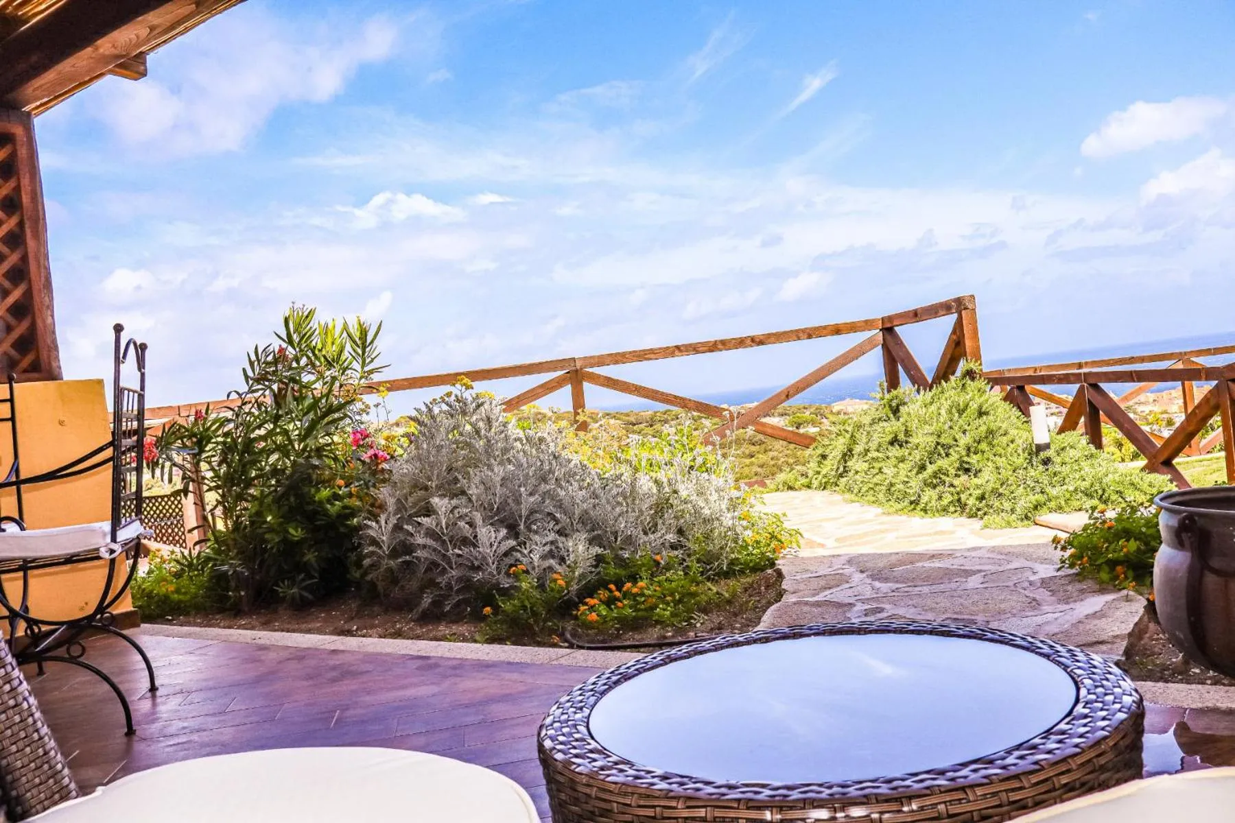 Patio in Borgo Arborea Charming Retreat