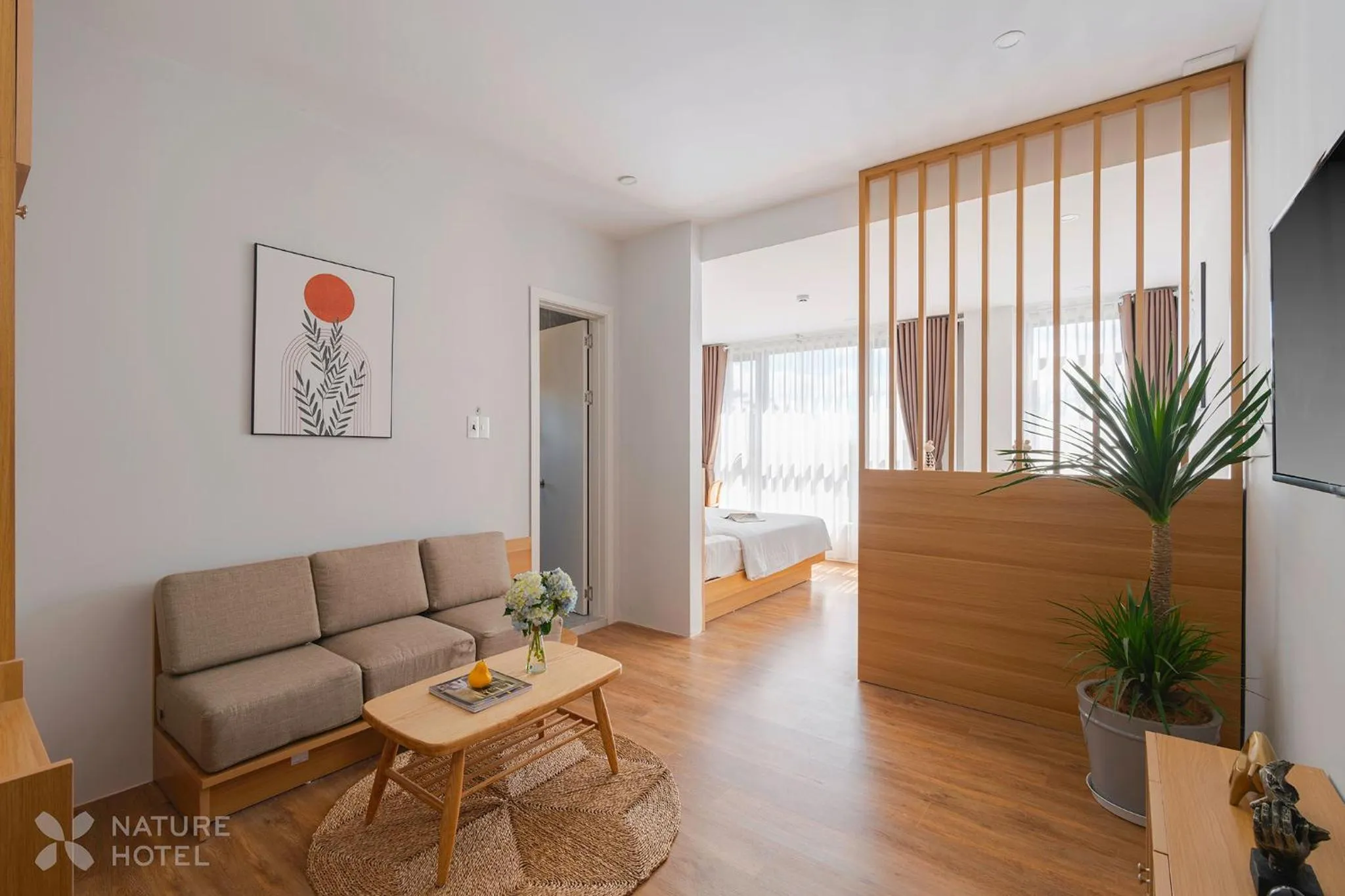 Communal lounge/ TV room in Nature Hotel - Le Hong Phong