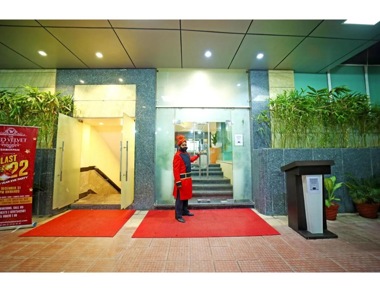 Facade/entrance in The Red Velvet Hotel Samarpan, Patna