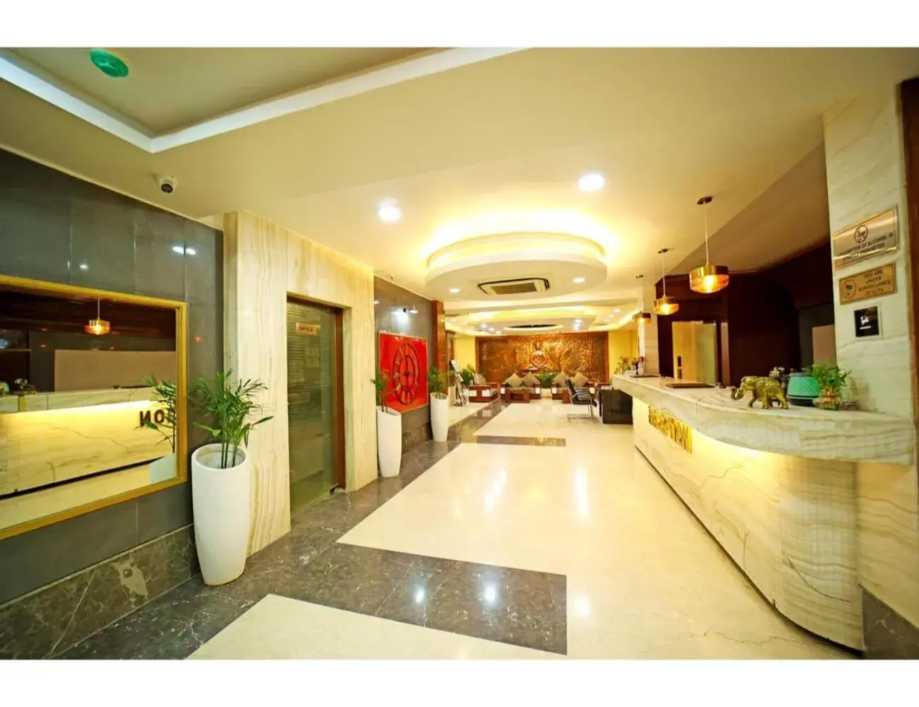 Lobby or reception in The Red Velvet Hotel Samarpan, Patna Lobby or reception in The Red Velvet Hotel Samarpan, Patna