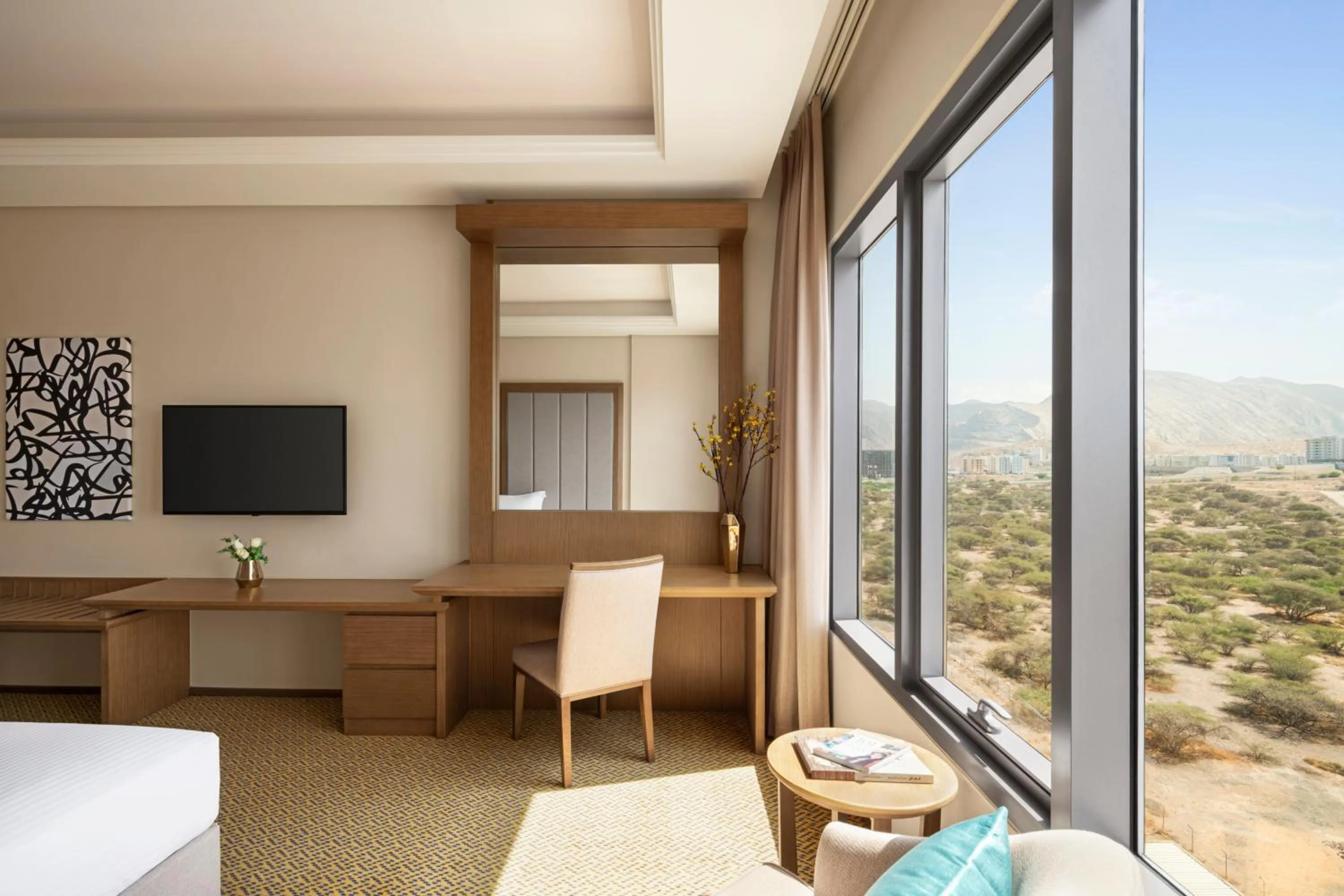 View (from property/room), Bed in Mercure Muscat