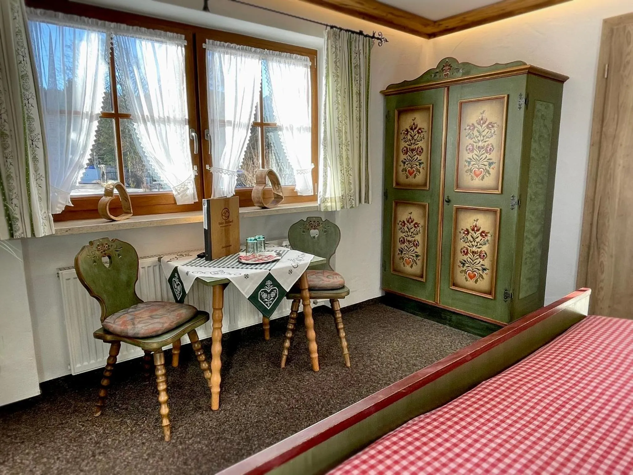 Balcony/Terrace, Bed in Pension Loiplstüberl