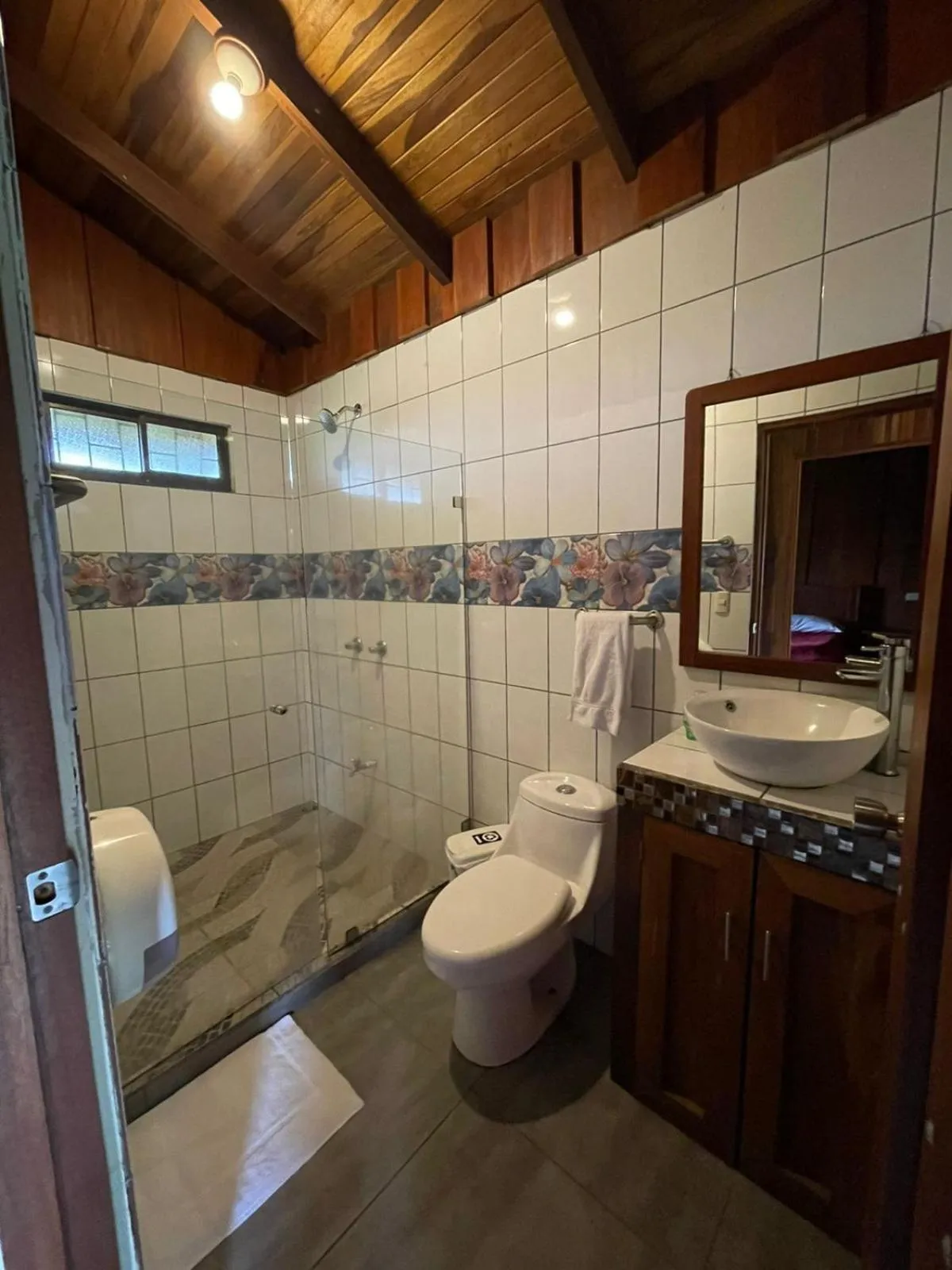 Shower in Cabinas La Catarata