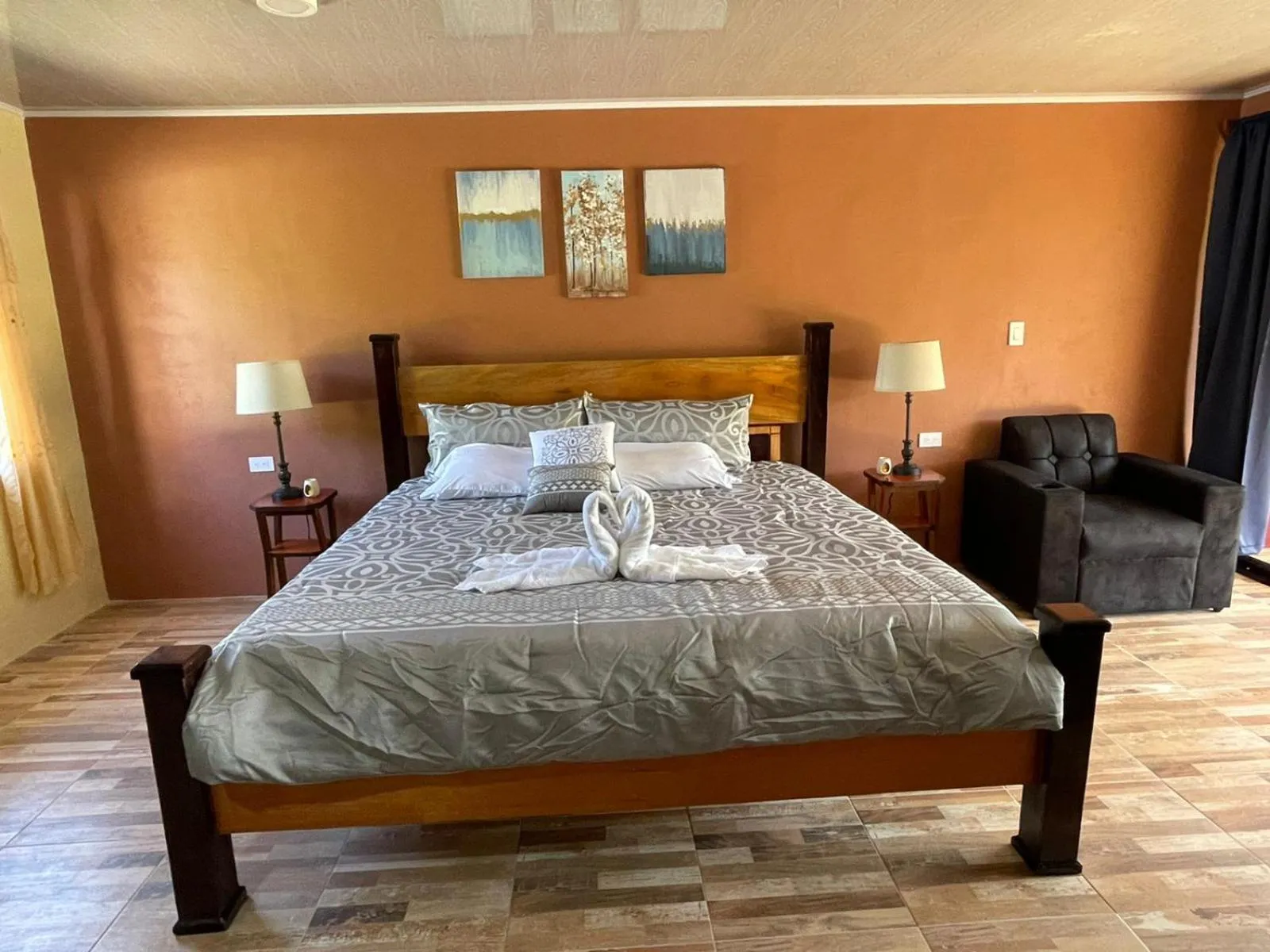 Bed in Cabinas La Catarata