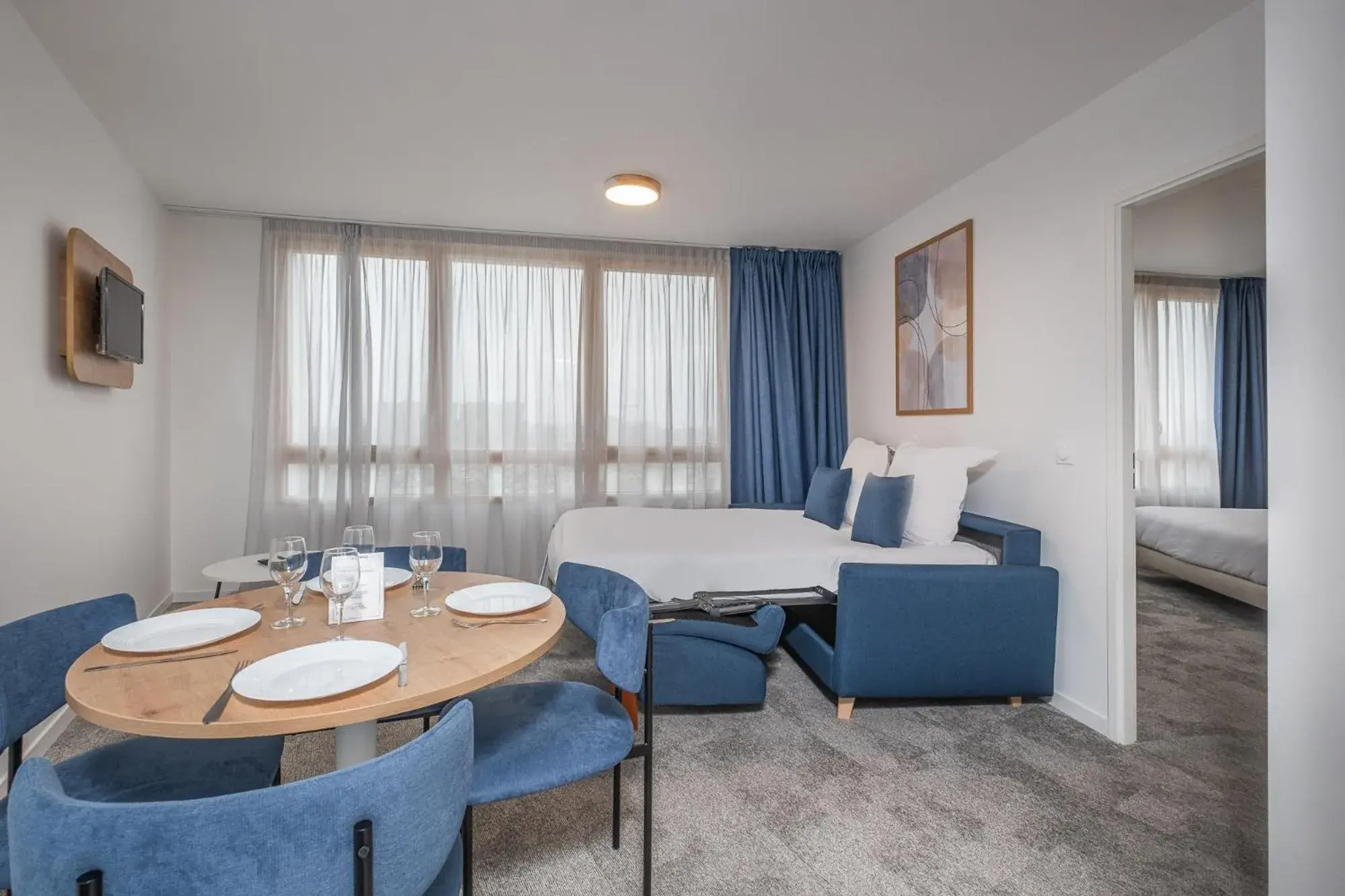 Bed in The Originals Résidence Paris Sud Villejuif Bed in The Originals Résidence Paris Sud Villejuif