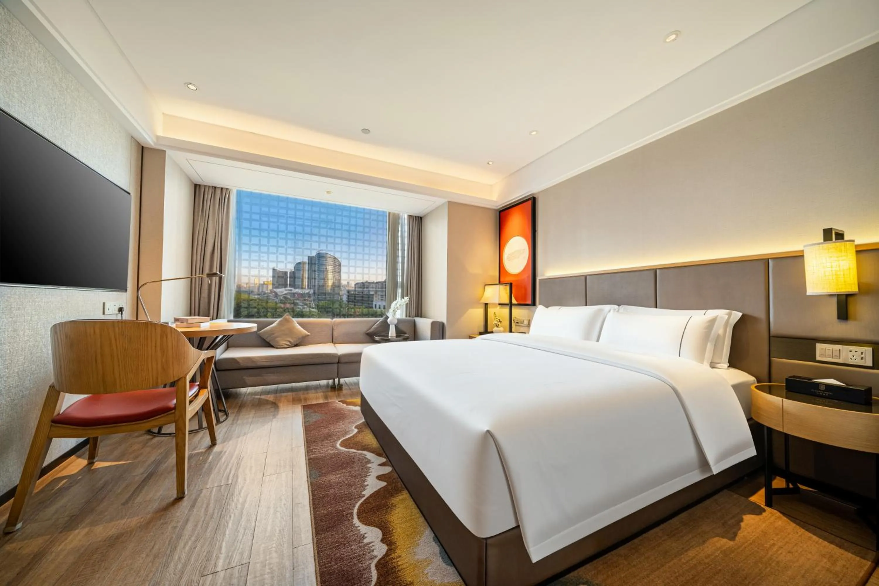 Bedroom, Bed in ECHENG Hotel, Nanning Wanda Plaza Convention and Exhibition Center