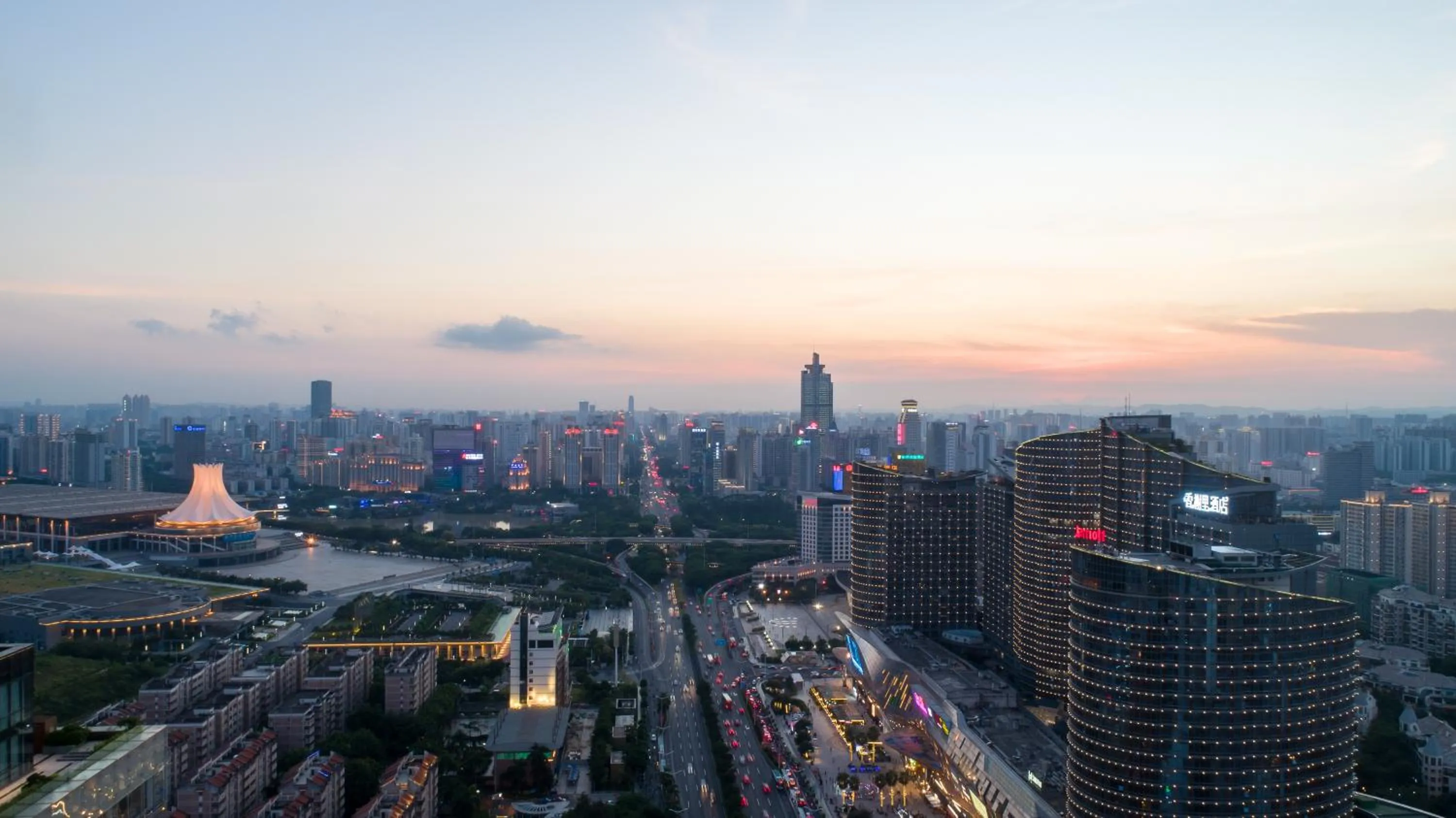 Bird's eye view in ECHENG Hotel, Nanning Wanda Plaza Convention and Exhibition Center