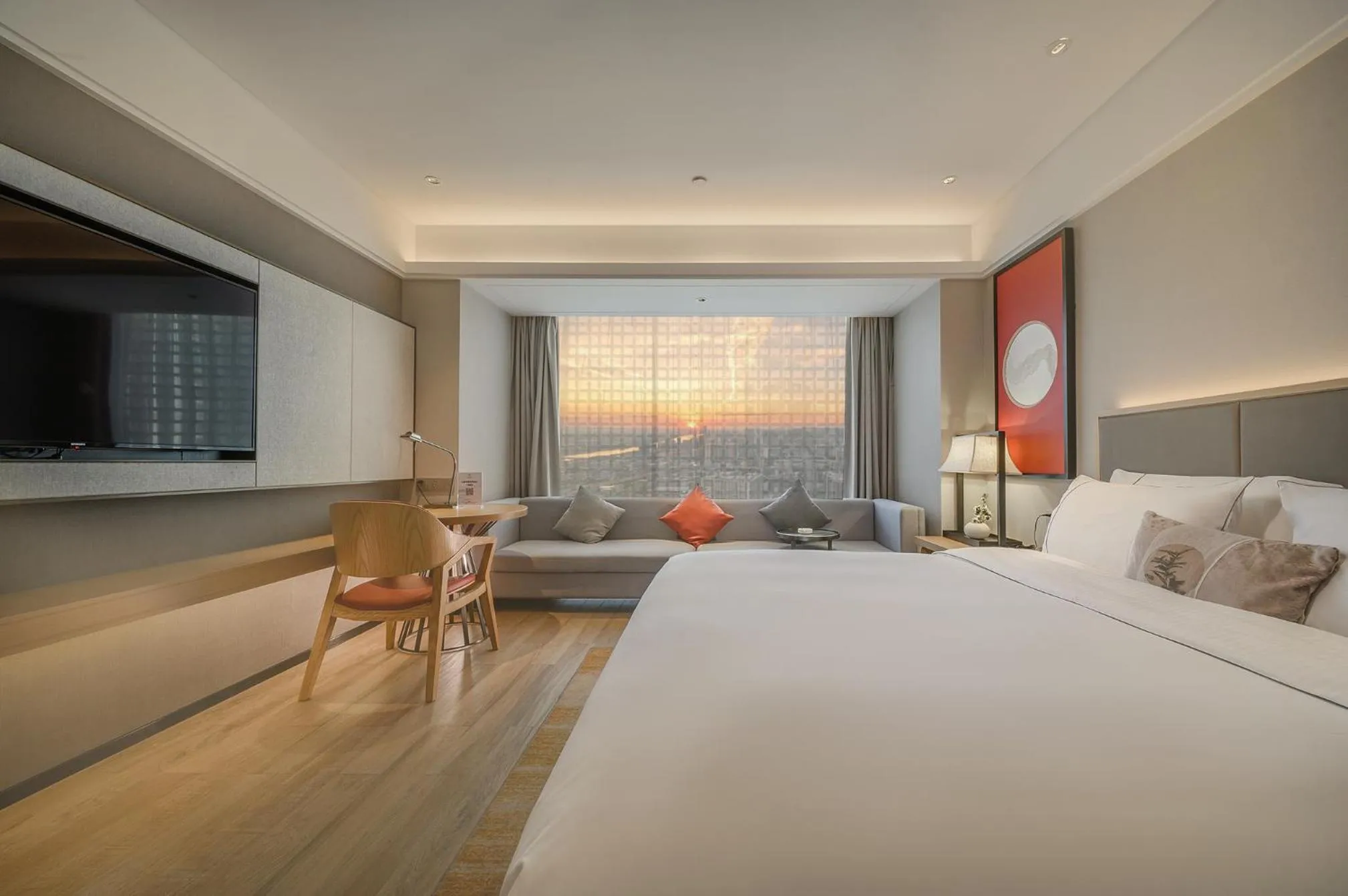 Bedroom, Bed in ECHENG Hotel, Nanning Wanda Plaza Convention and Exhibition Center