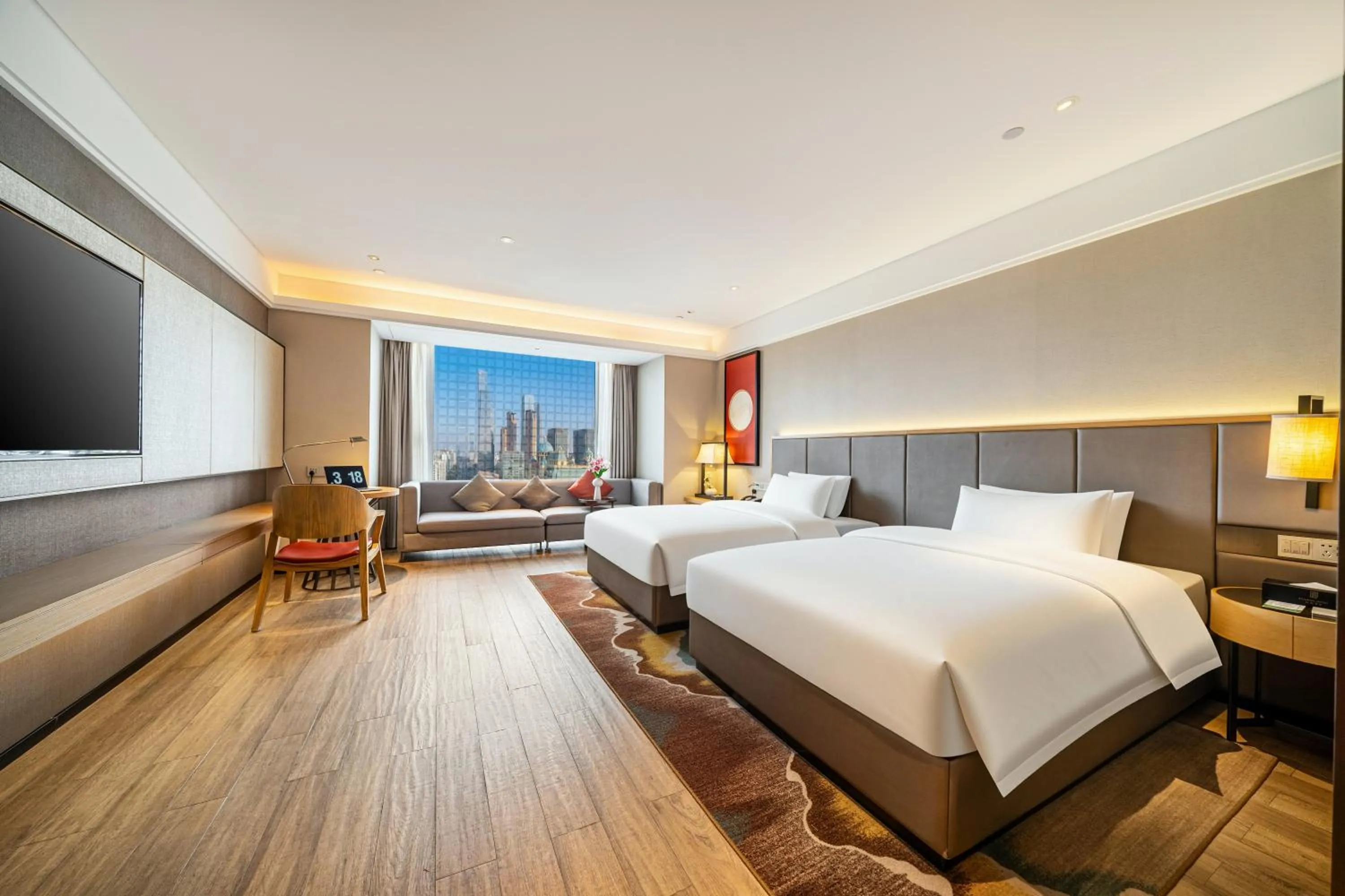 Bedroom, Bed in ECHENG Hotel, Nanning Wanda Plaza Convention and Exhibition Center
