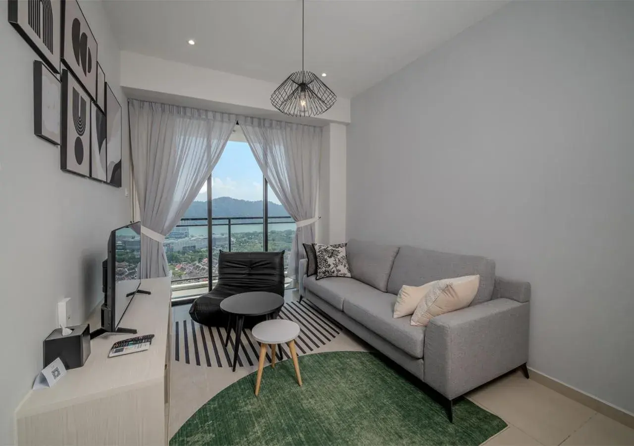 Living room in Iconic Regency Service Residences, managed by Iconic Hotel Living room in Iconic Regency Service Residences, managed by Iconic Hotel