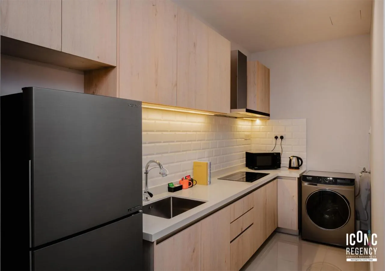 Kitchen or kitchenette in Iconic Regency Service Residences, managed by Iconic Hotel