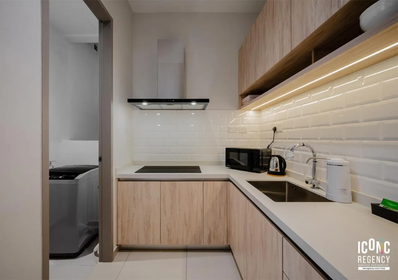 Kitchen or kitchenette in Iconic Regency Service Residences, managed by Iconic Hotel
