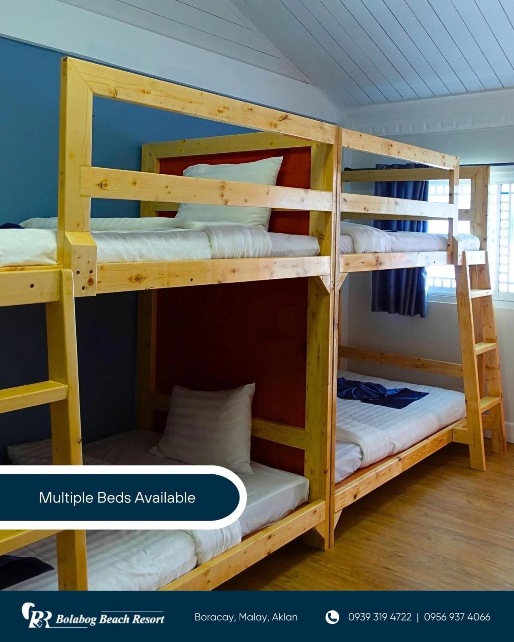 Bed in Bolabog Beach Resort