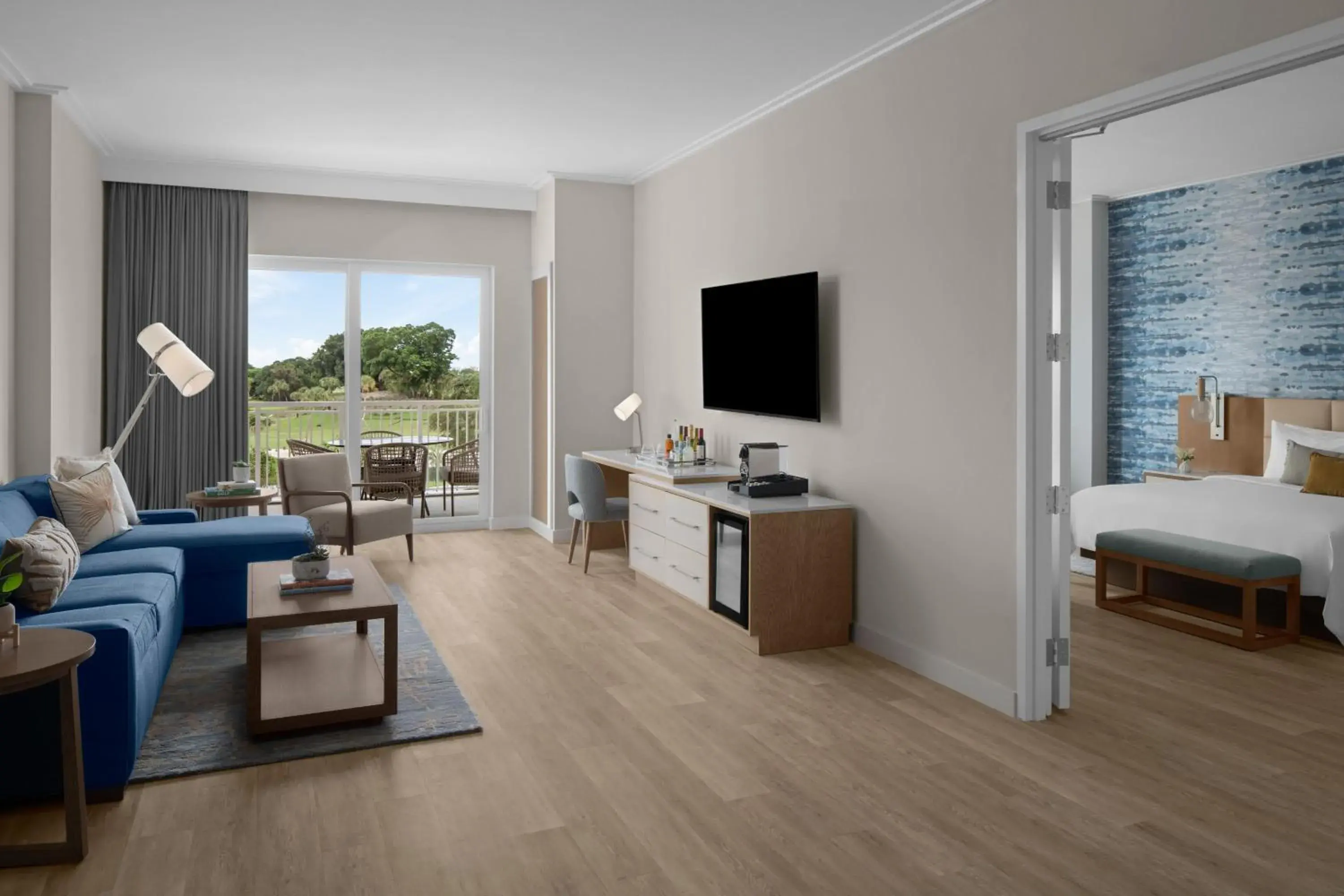 Living room, Bed in The Belgrove Resort & Spa, West Palm Beach, Autograph Collection Living room, Bed in The Belgrove Resort & Spa, West Palm Beach, Autograph Collection