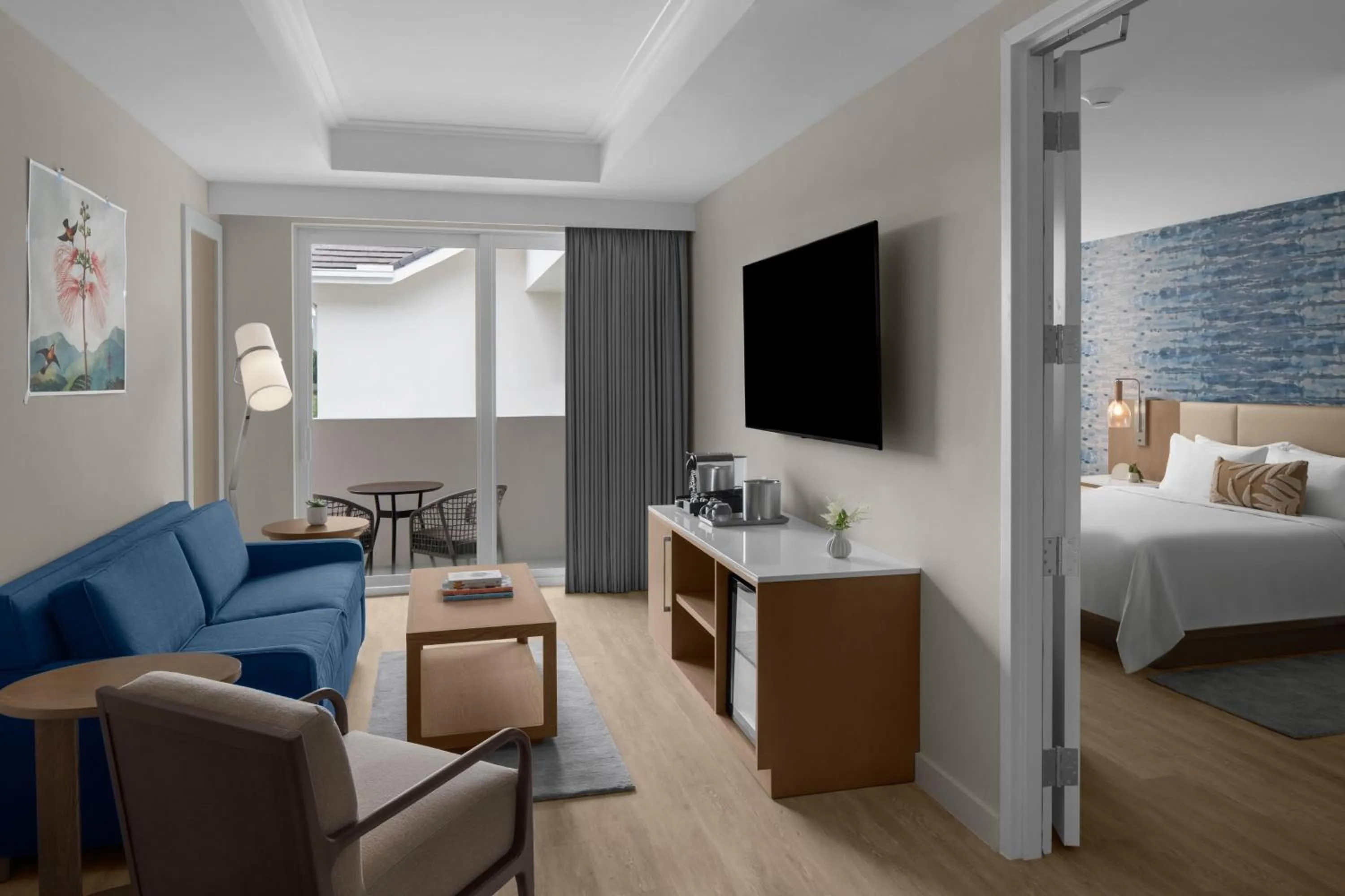 Living room, Bed in The Belgrove Resort & Spa, West Palm Beach, Autograph Collection