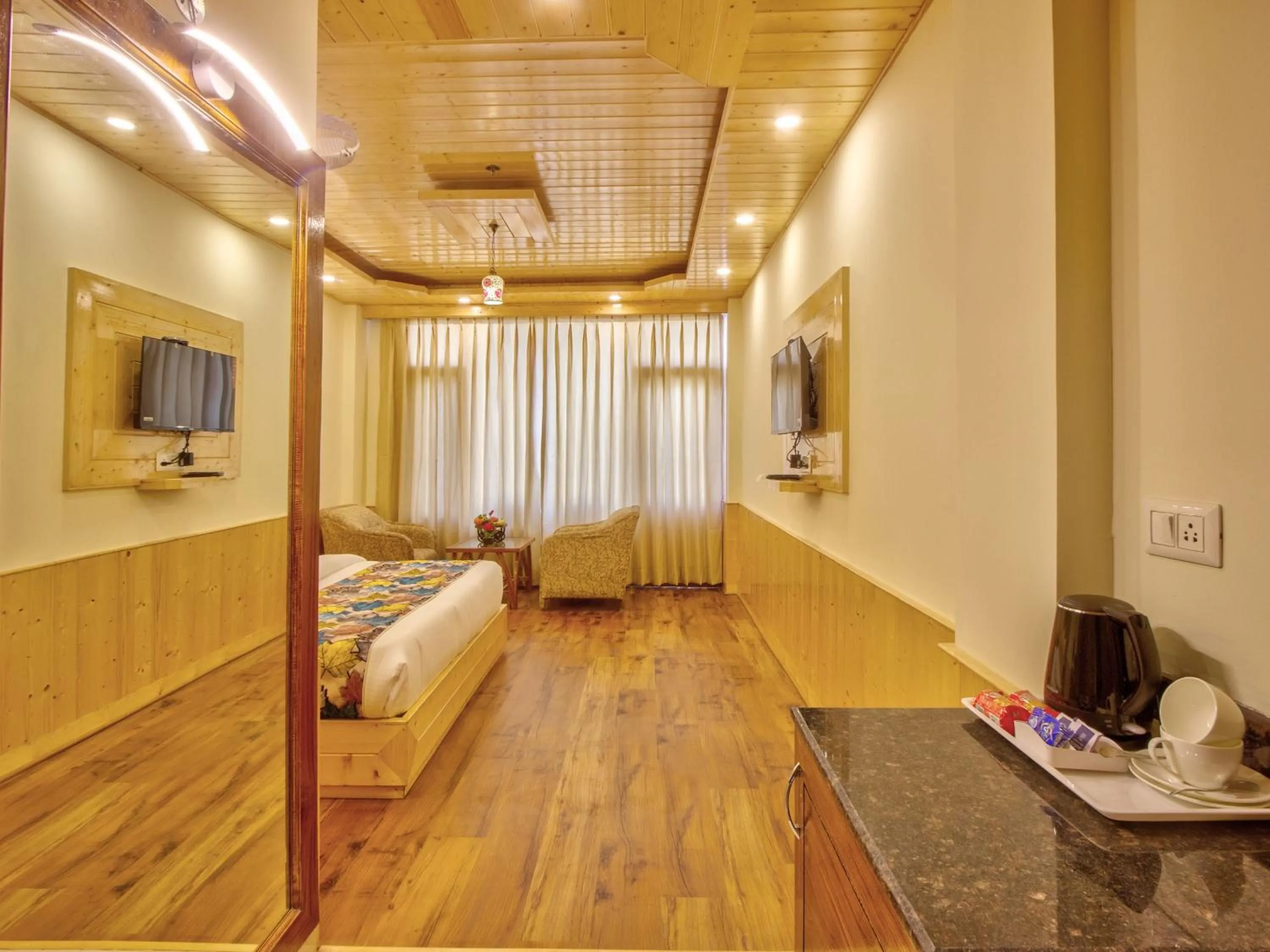 Bedroom, Bed in Swastik Grand Manali