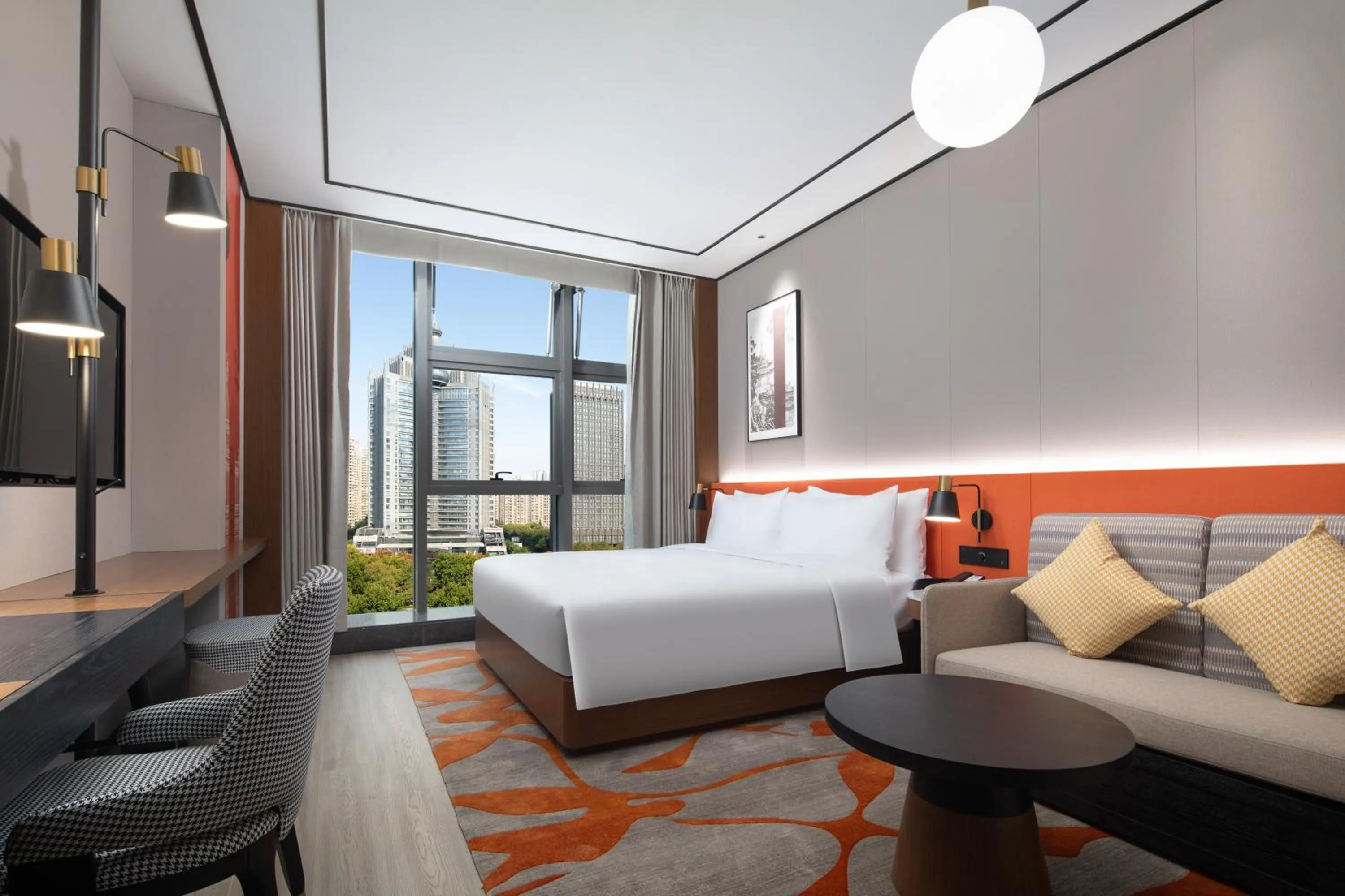 Bed in Hilton Garden Inn Luoyang Kaiyuan Avenue