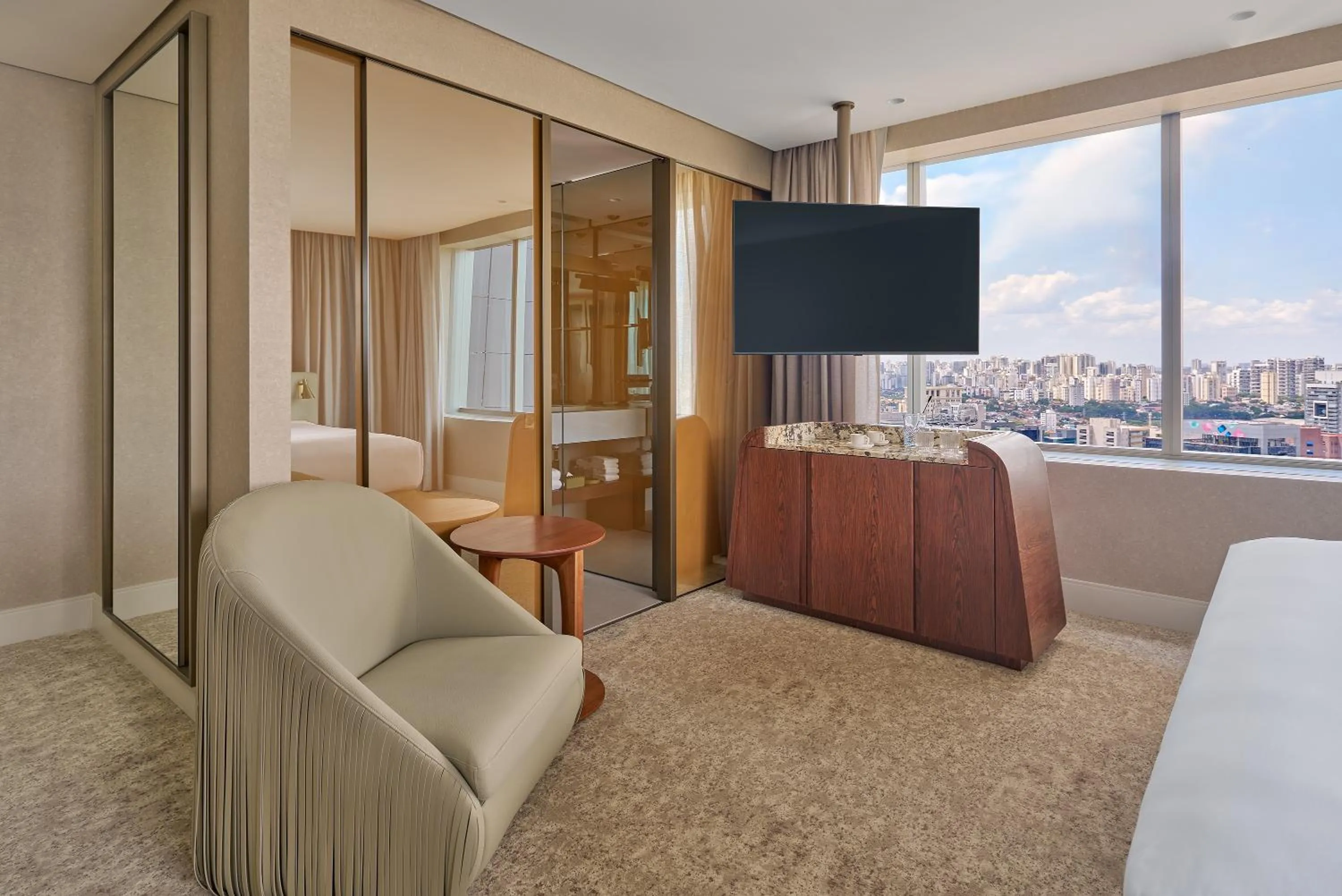 View (from property/room), Bed in W Sao Paulo