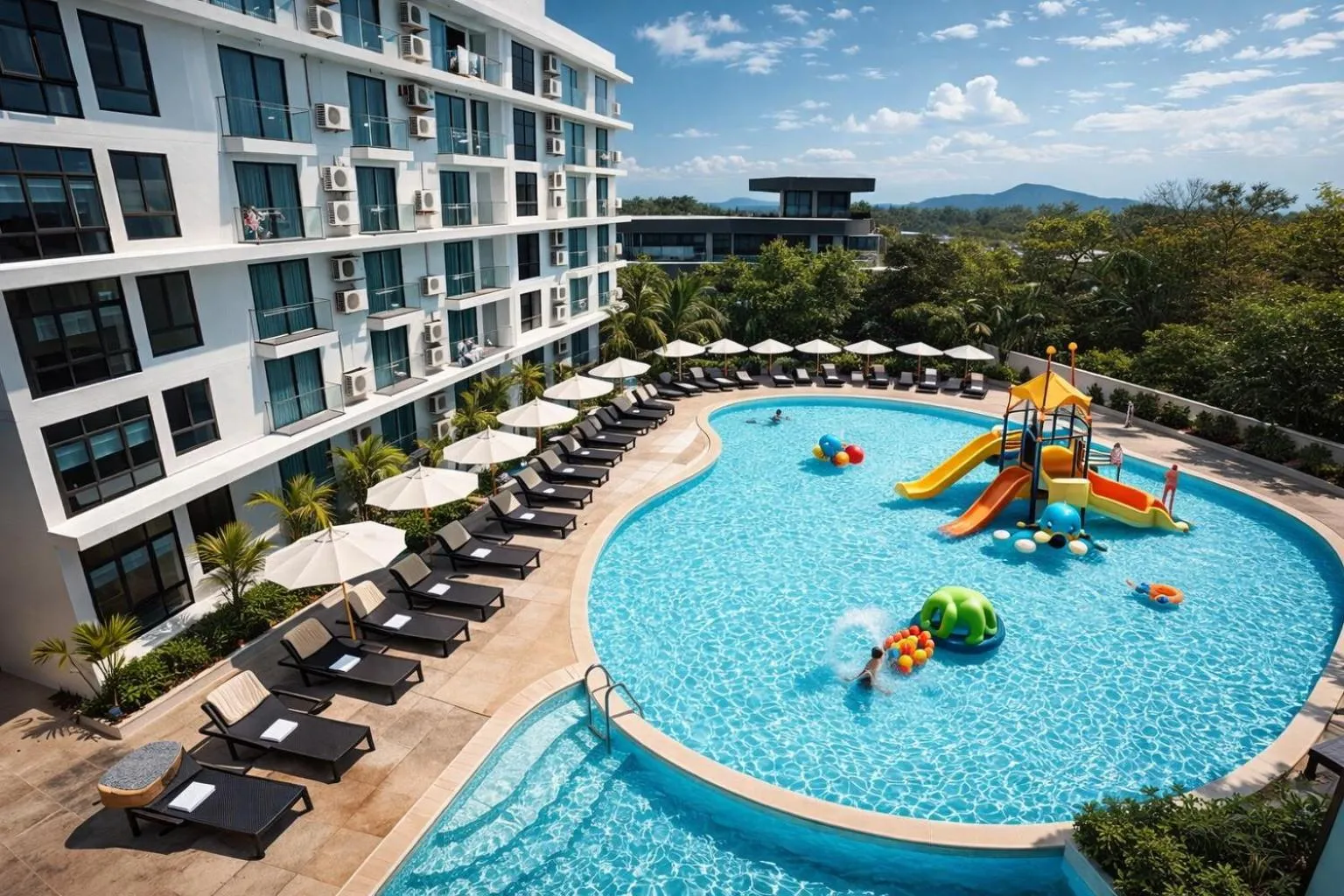 Swimming pool in Duplex Liora 1BR PoolsGym Shuttle to Nai Harn