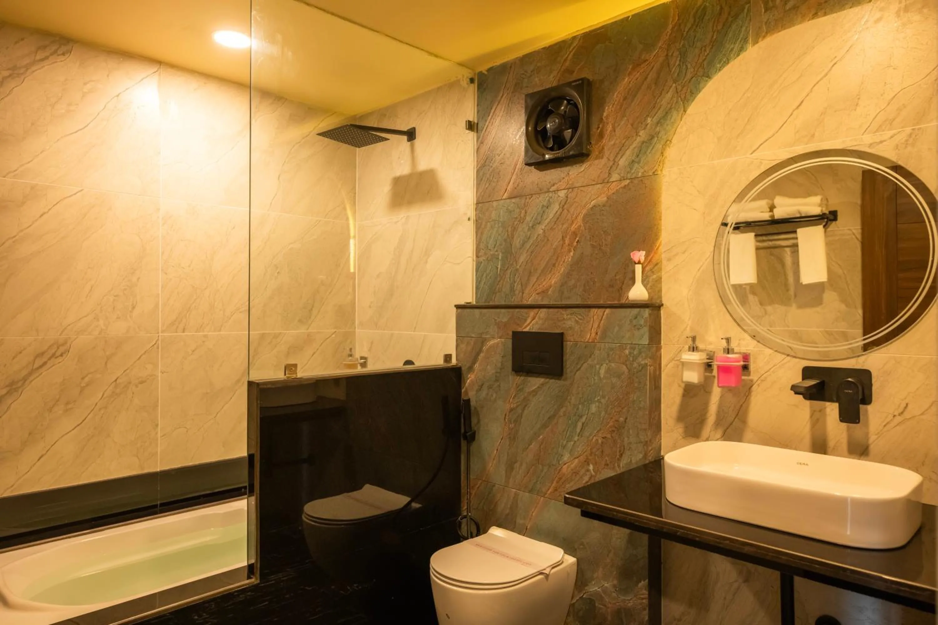 Shower in Aashiyana Luxury Cottages