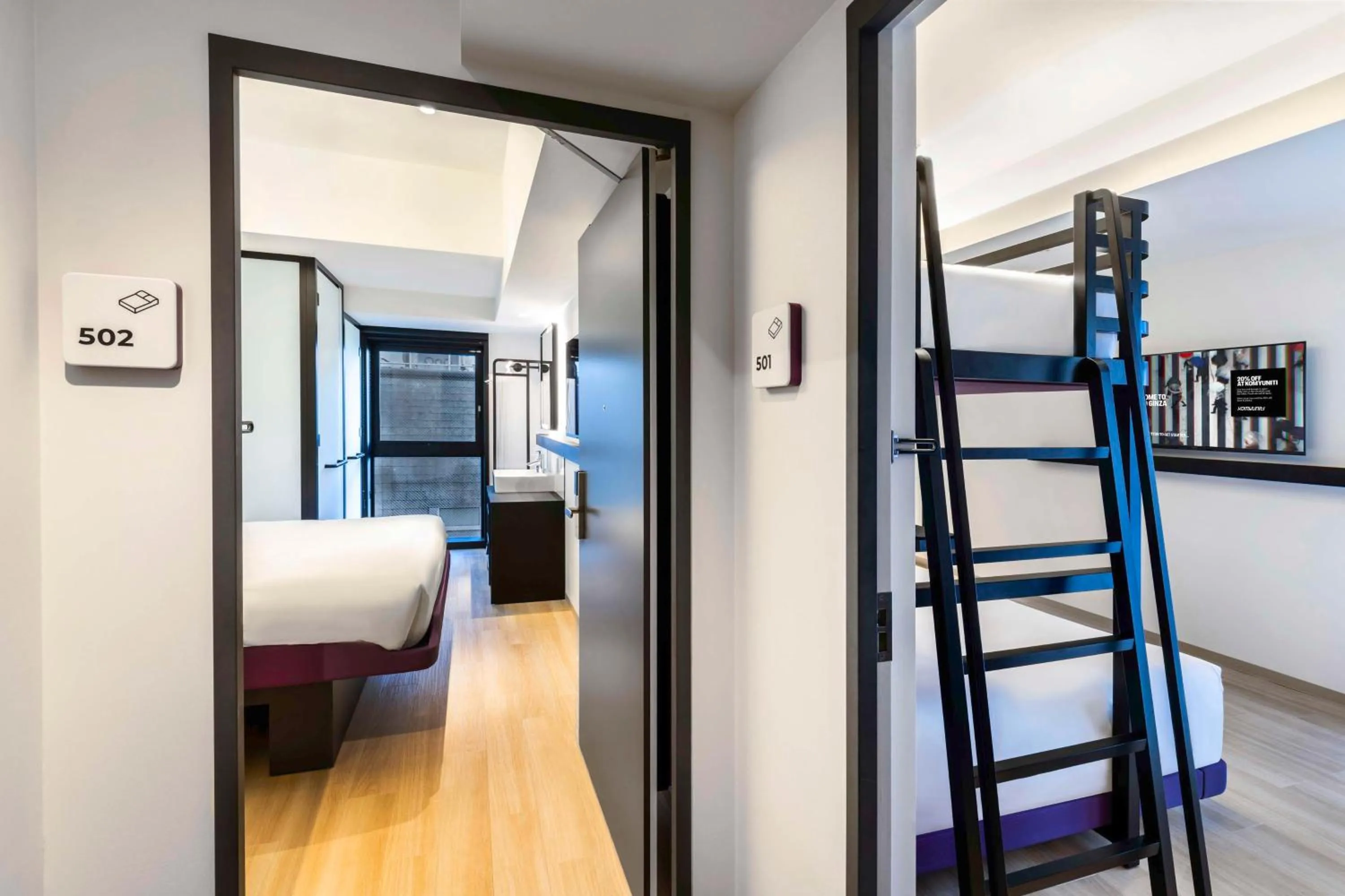 Bedroom, Bed in YOTEL Tokyo Ginza