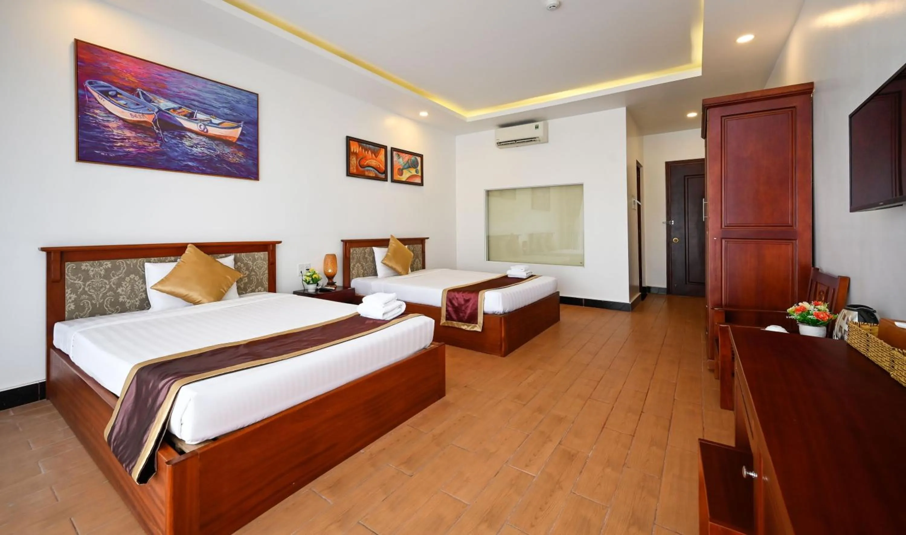 Bed in Ha Tien Xua Hotel & Resort