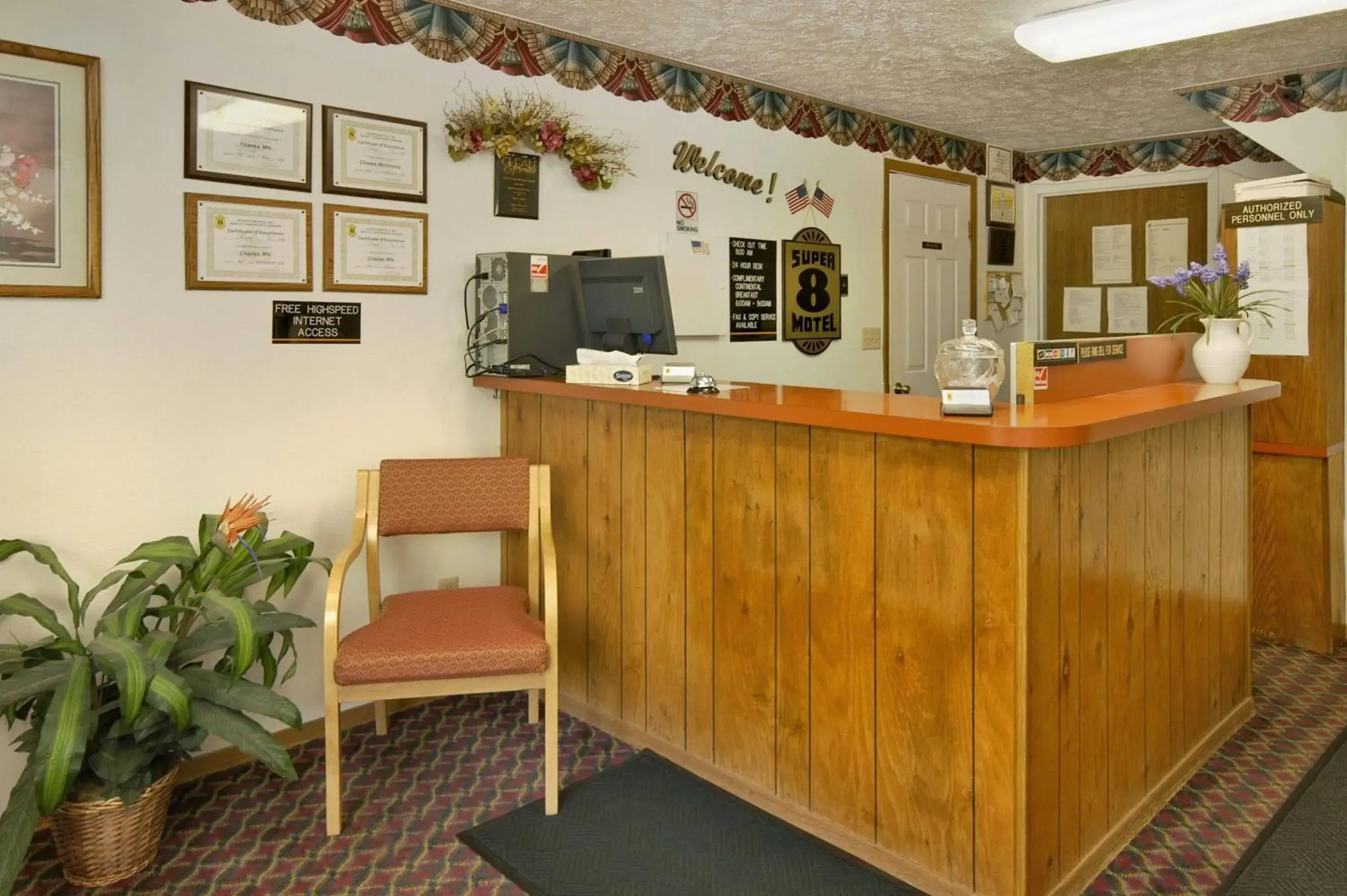 Lobby or reception in Super 8 by Wyndham Chaska Lobby or reception in Super 8 by Wyndham Chaska
