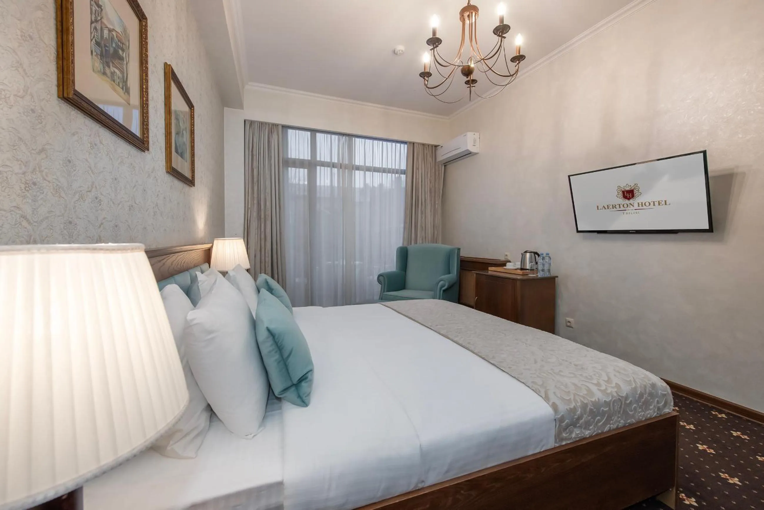 Bed in Tbilisi Laerton Hotel