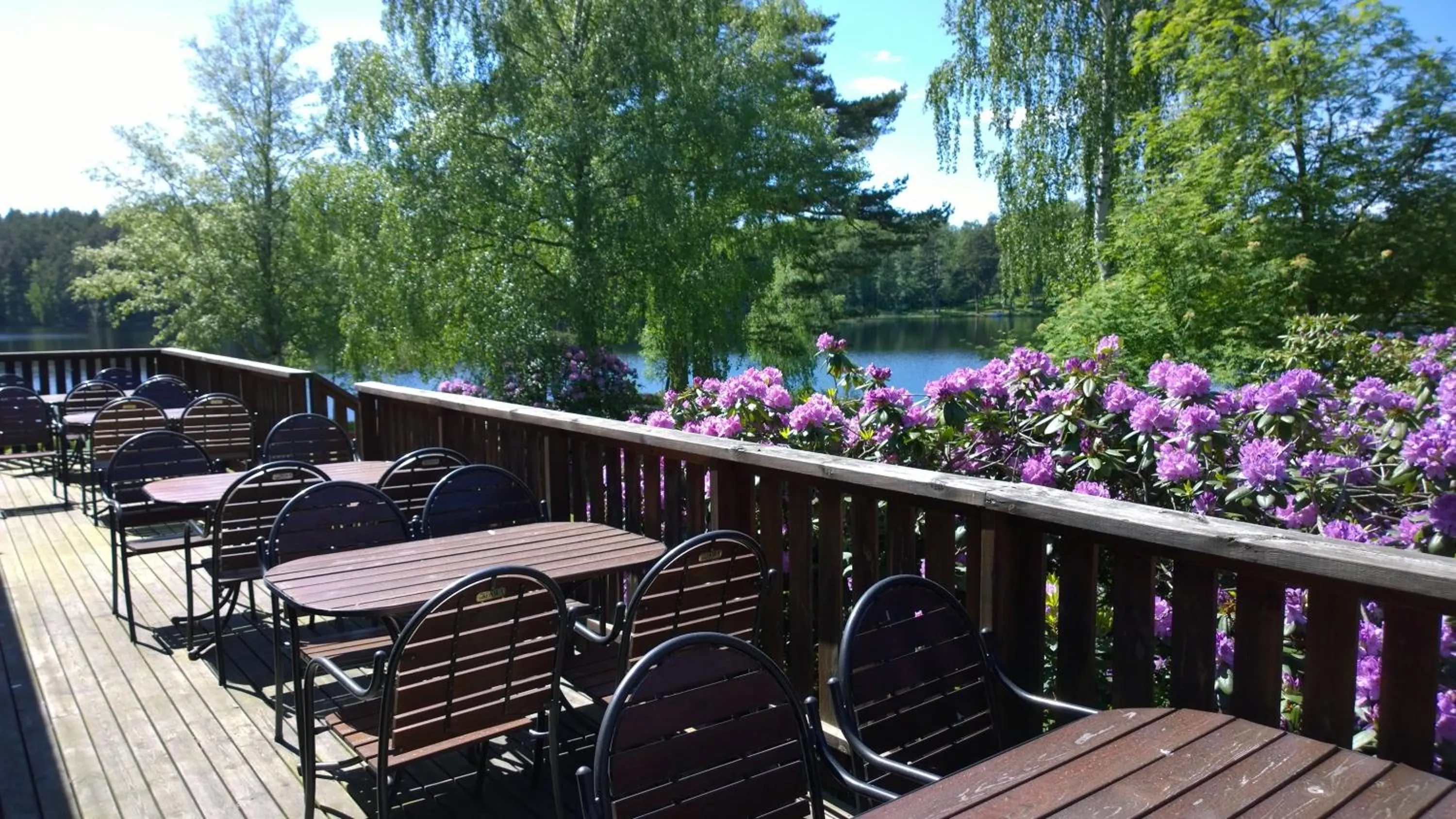 Balcony/Terrace in Långasjönäs Camping & Stugby