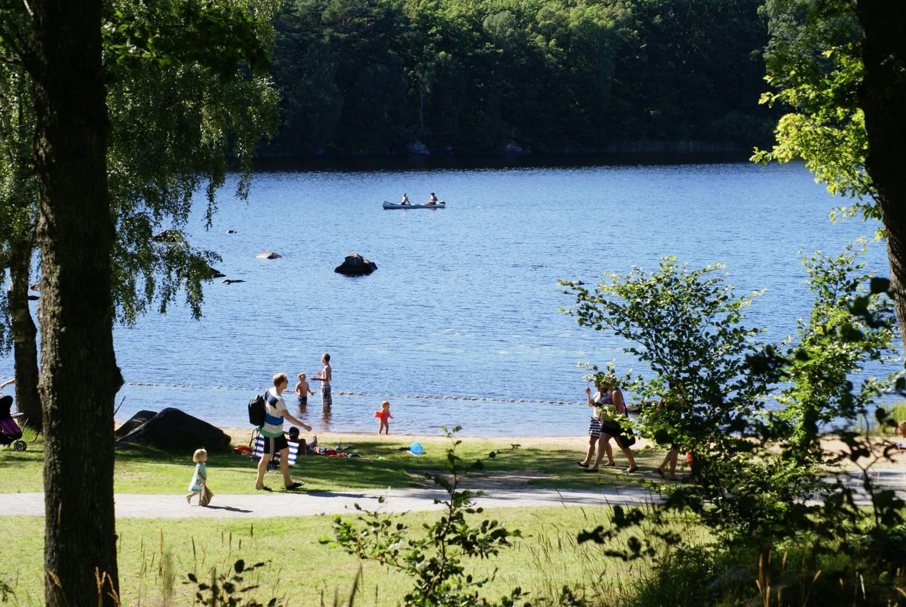 Beach in Långasjönäs Camping & Stugby