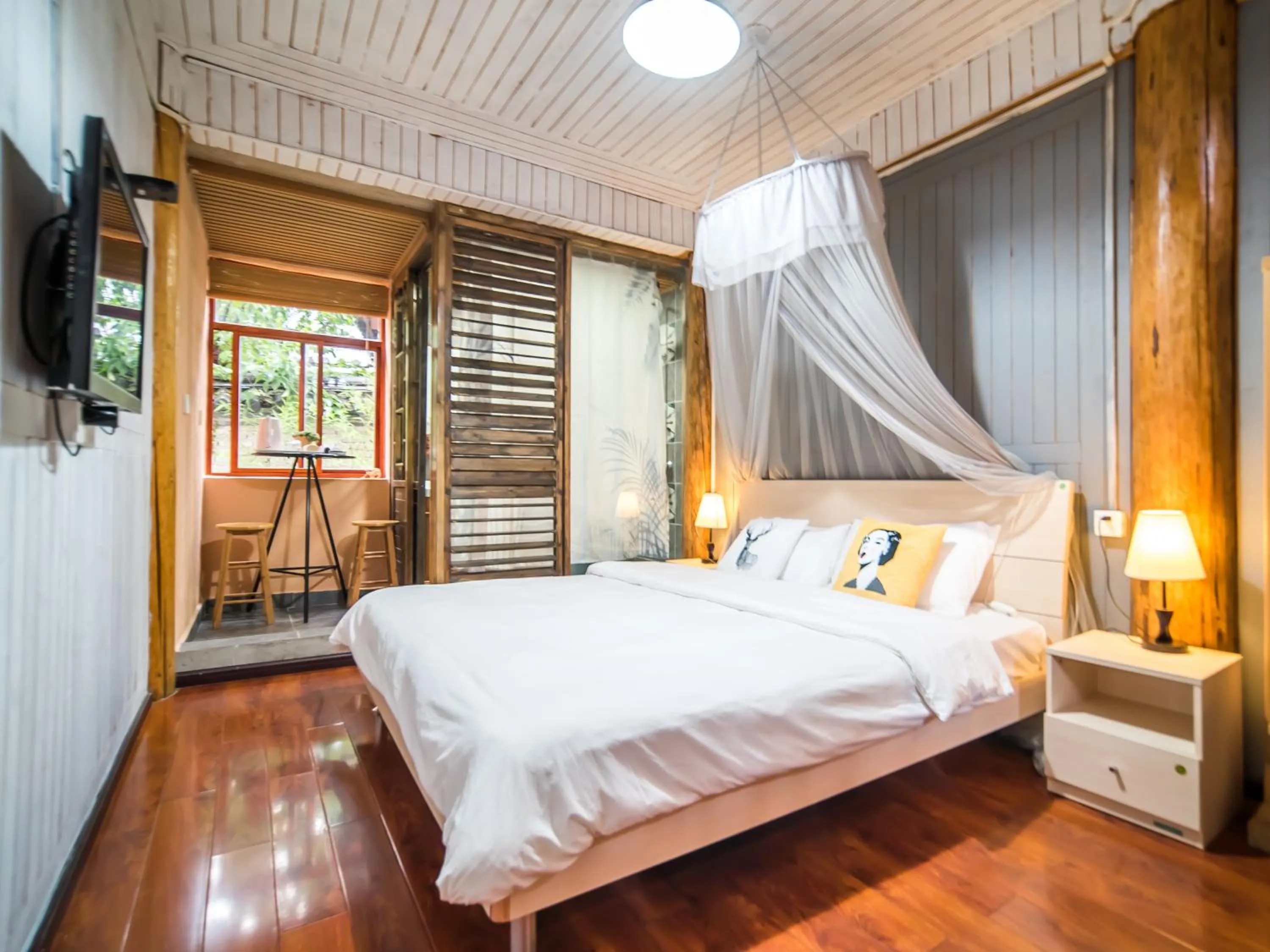 Bed in Tuo Tuo Guest House