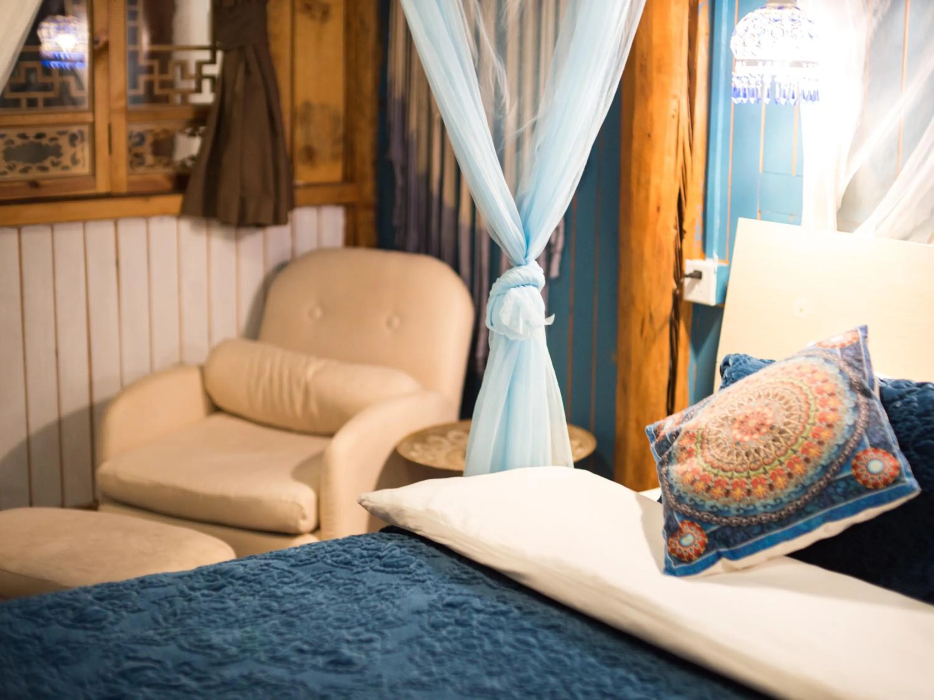 Bed in Tuo Tuo Guest House