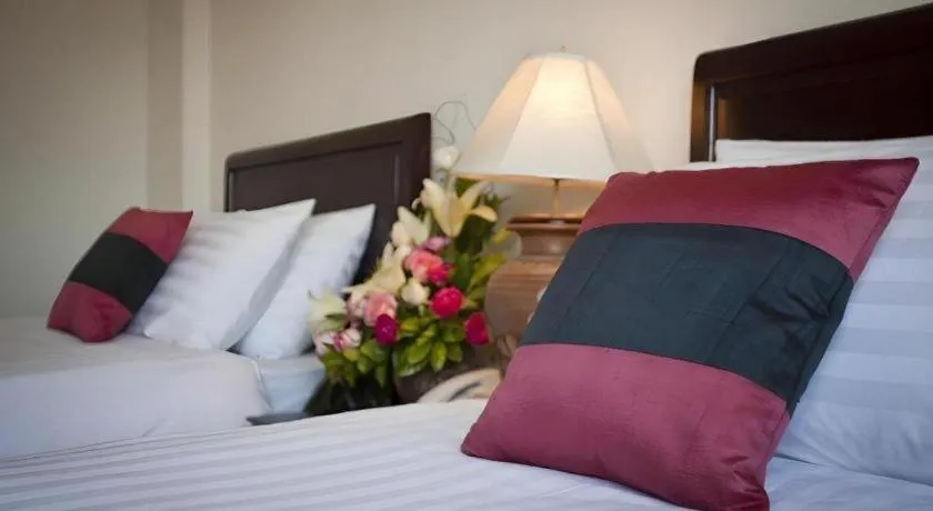 Bed in Lao Golden Hotel