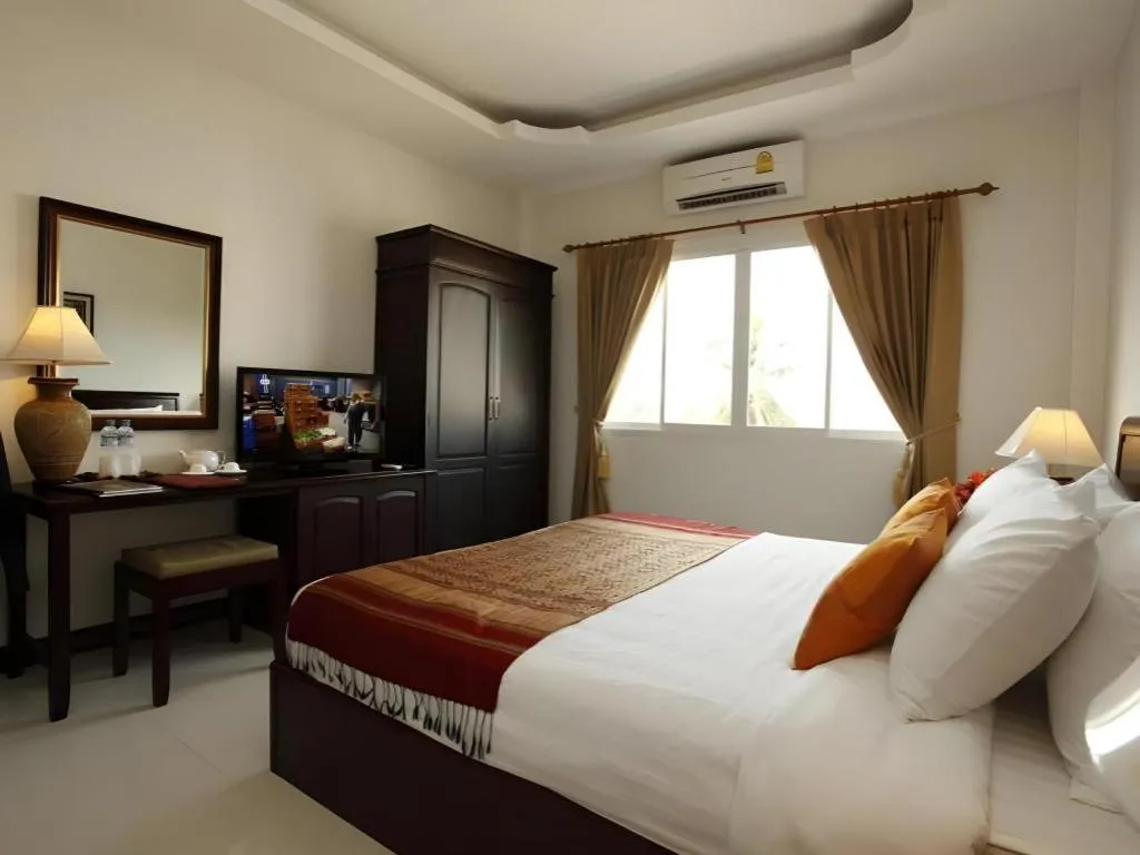 Bed in Lao Golden Hotel