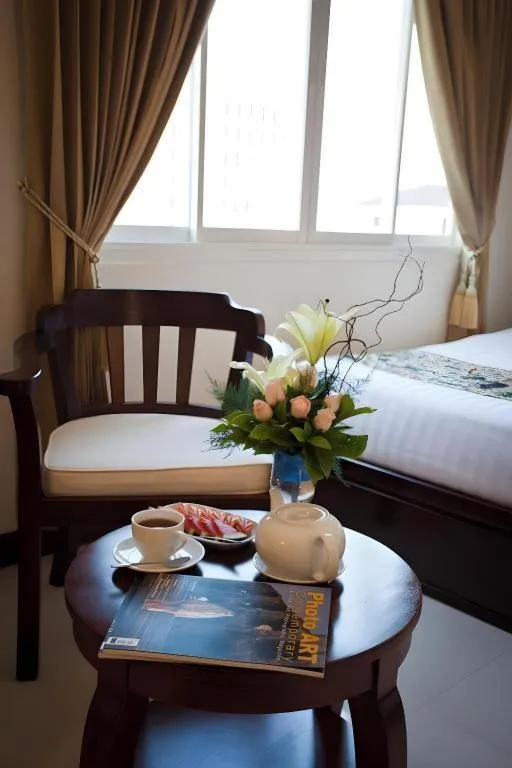 Bed in Lao Golden Hotel