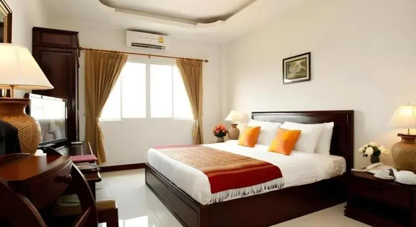 Bed in Lao Golden Hotel Bed in Lao Golden Hotel