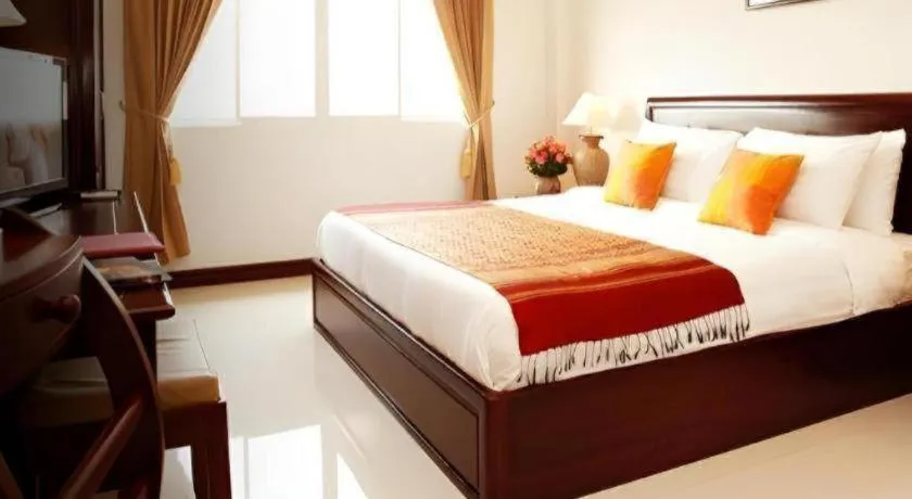 Bed in Lao Golden Hotel