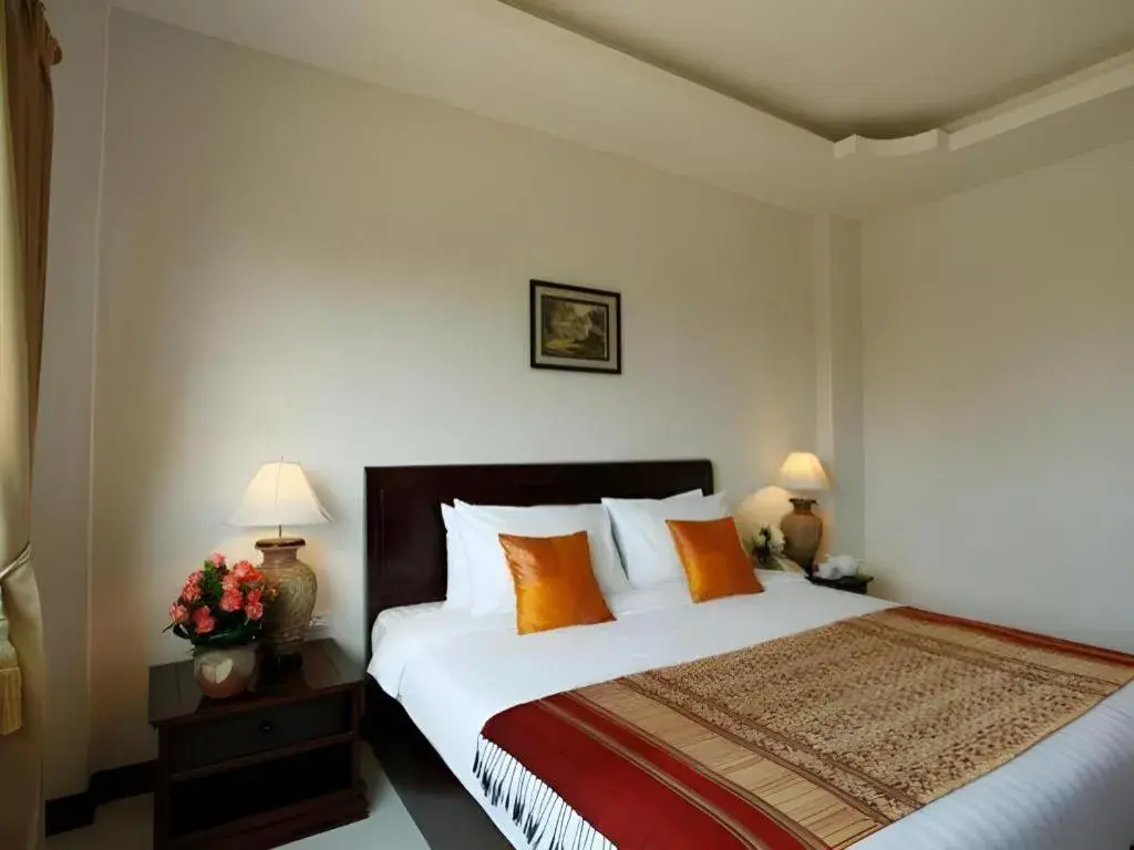 Bed in Lao Golden Hotel Bed in Lao Golden Hotel