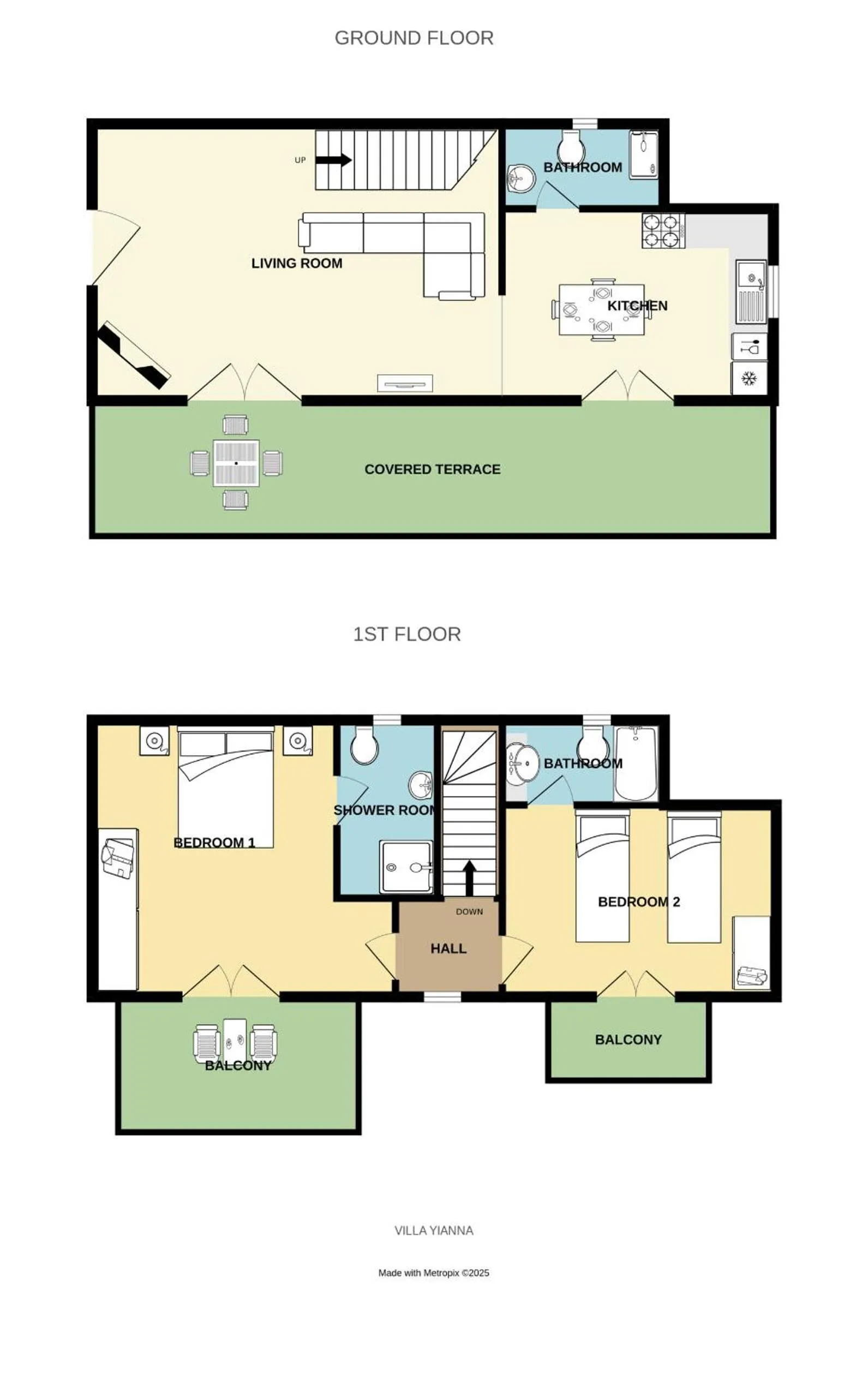 Floor plan in Villa Yianna