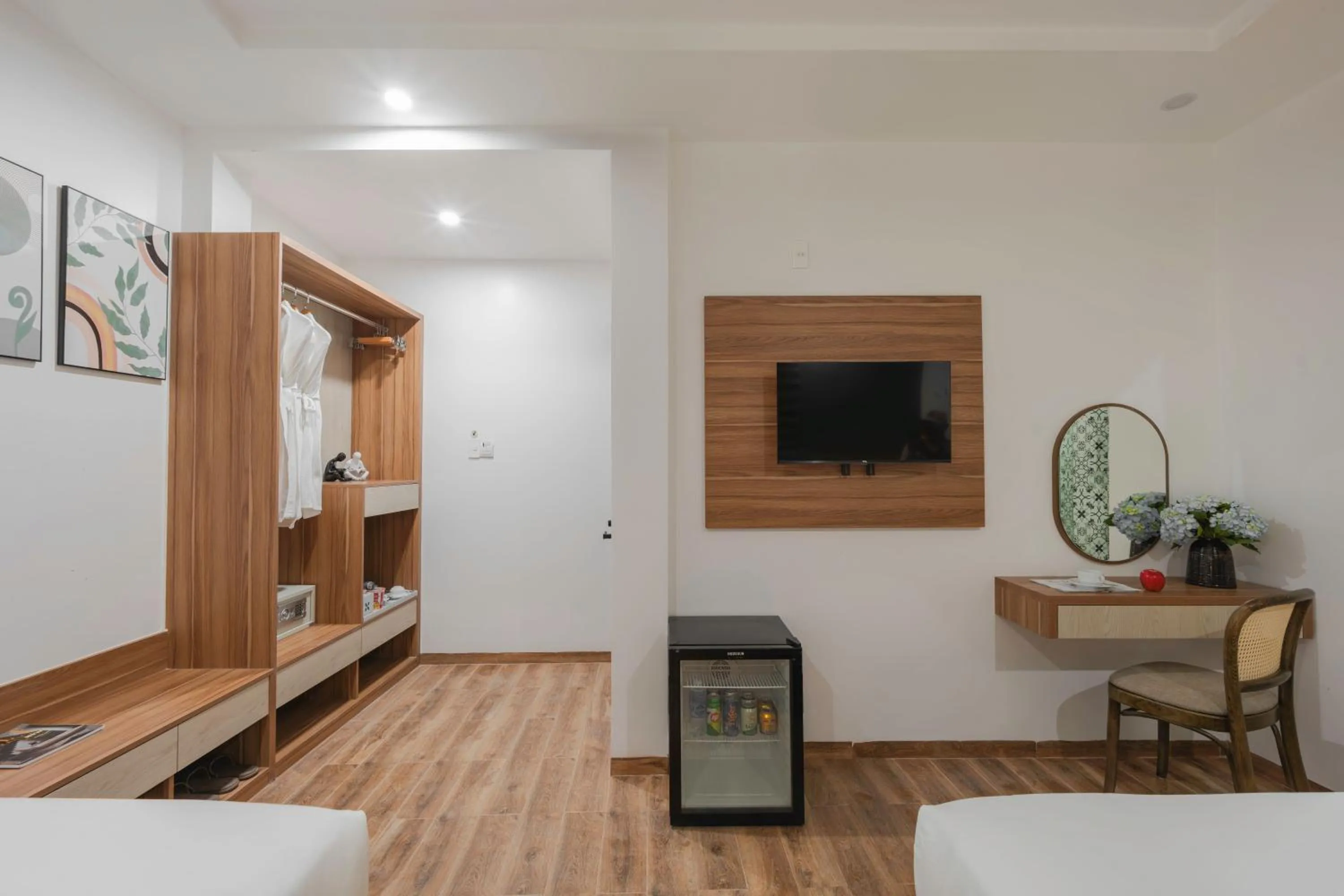 minibar, Bed in Nature Hotel - Nam Ky Khoi Nghia