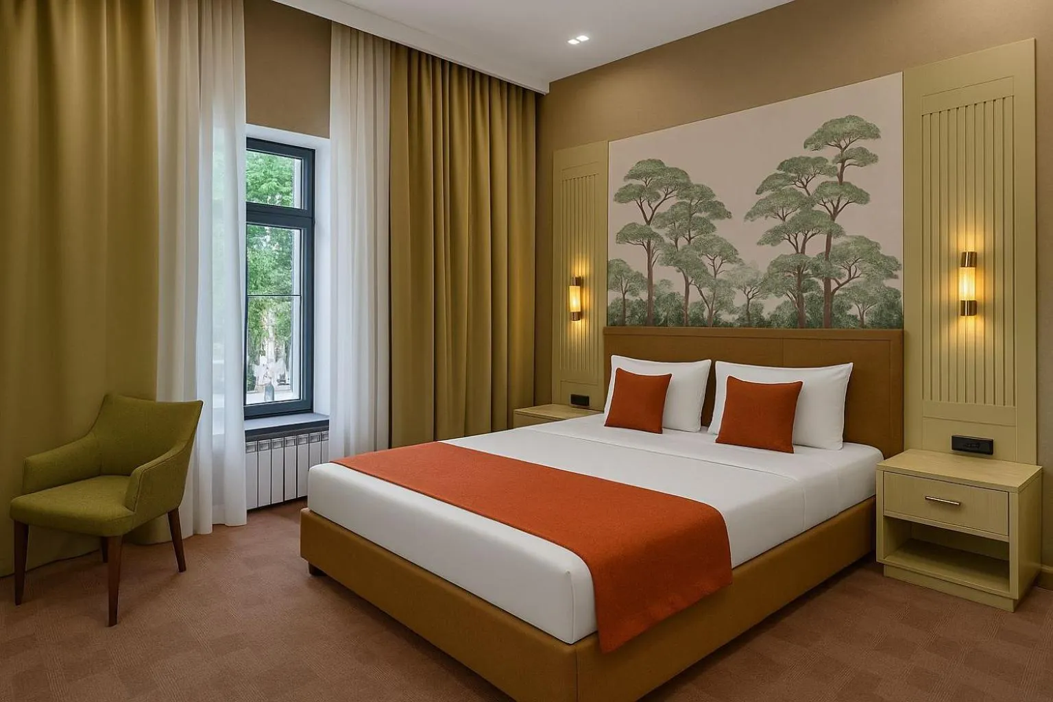 Bed in Nizami Central Park Hotel