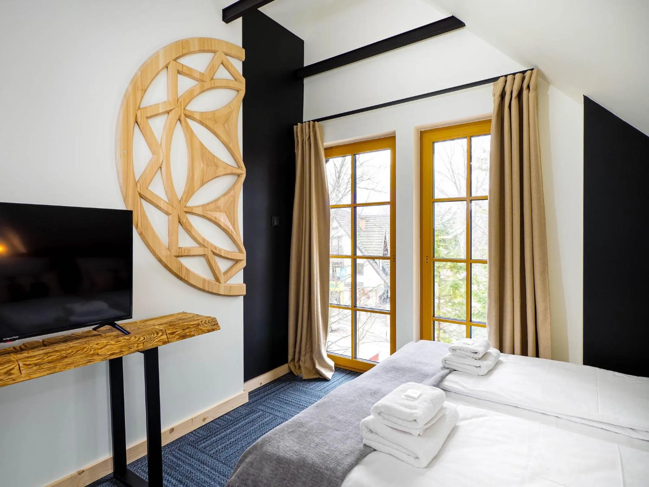 View (from property/room), Bed in Willa Sienkiewiczówka