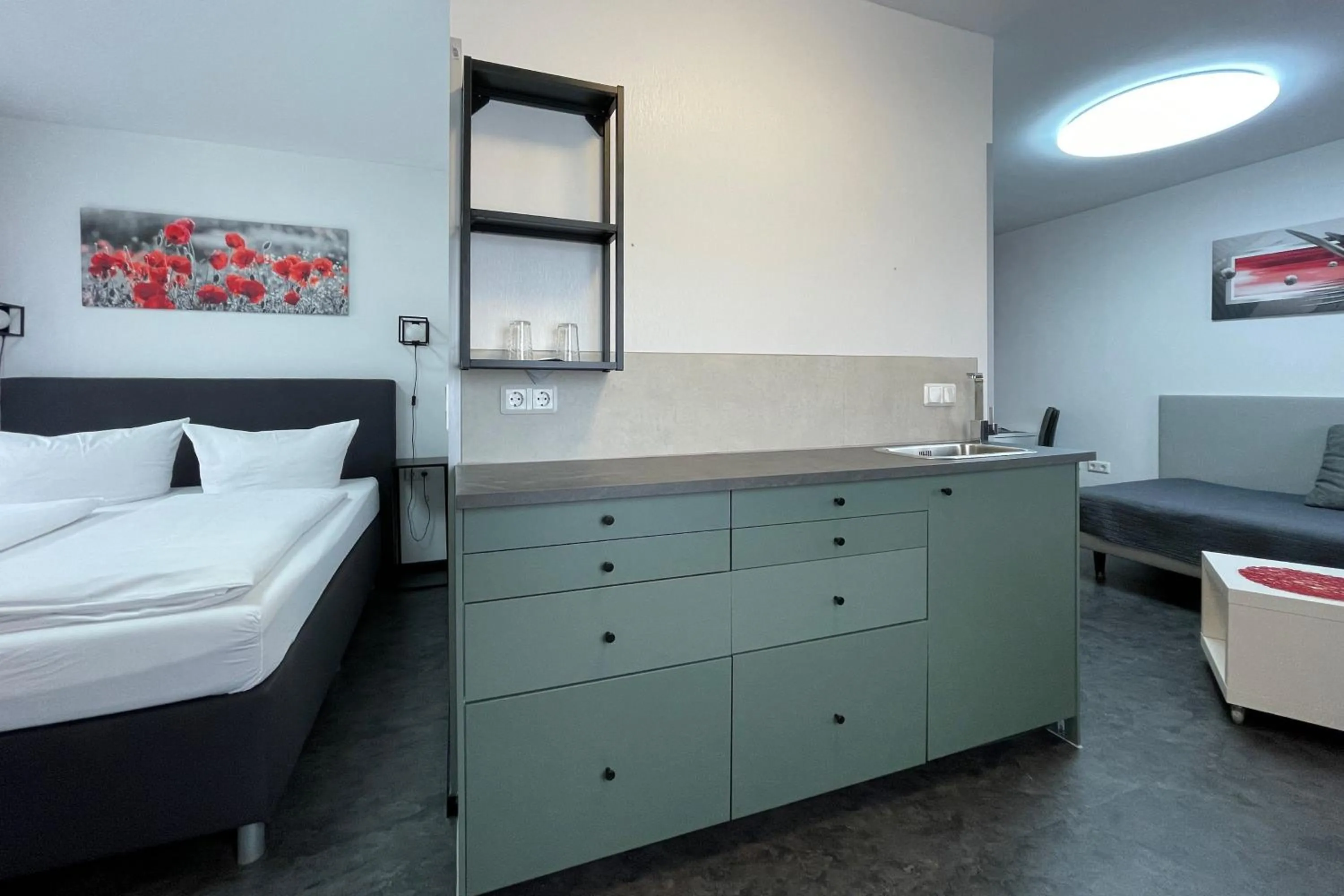 Bed in Hotel Wolke