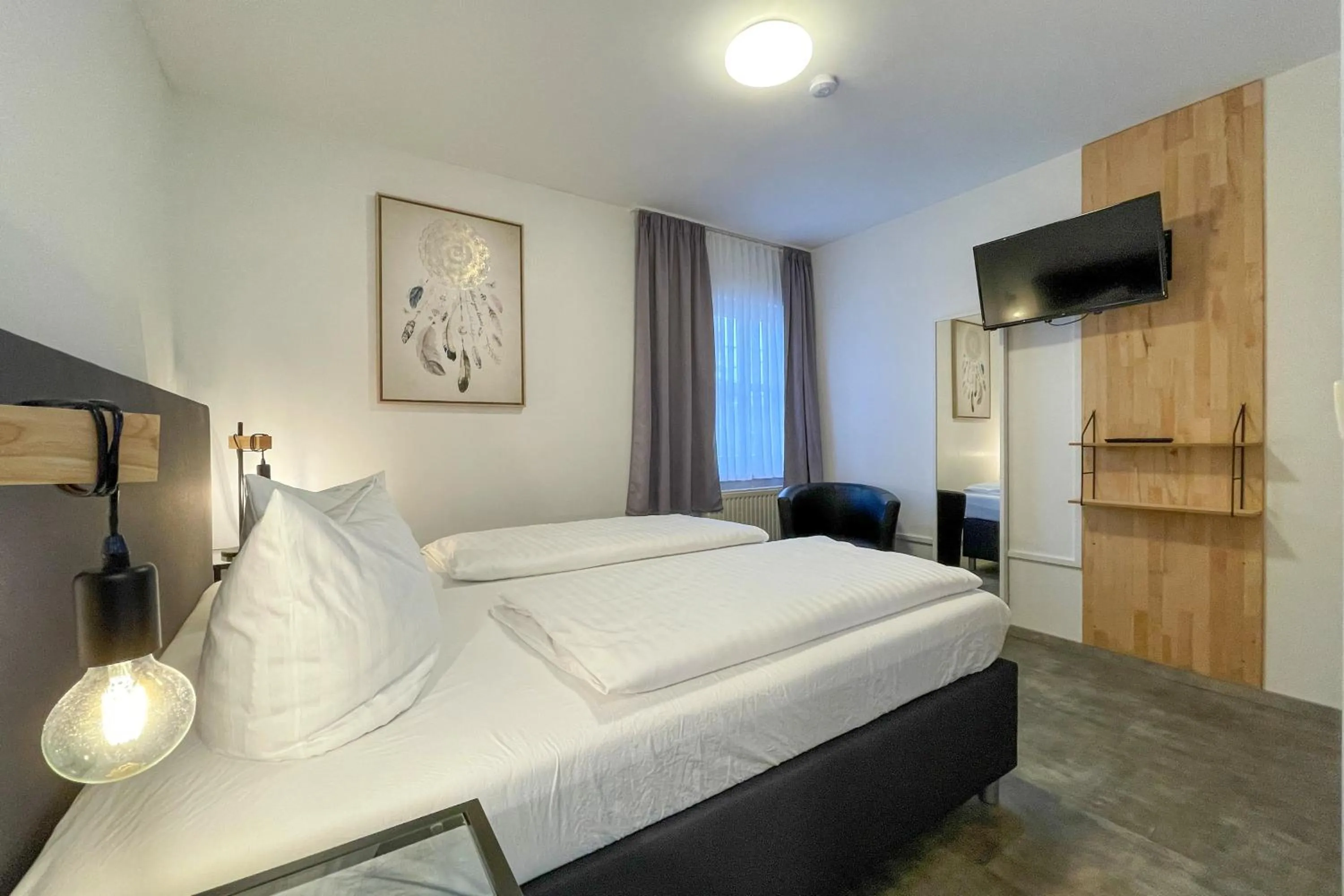 Bed in Hotel Wolke