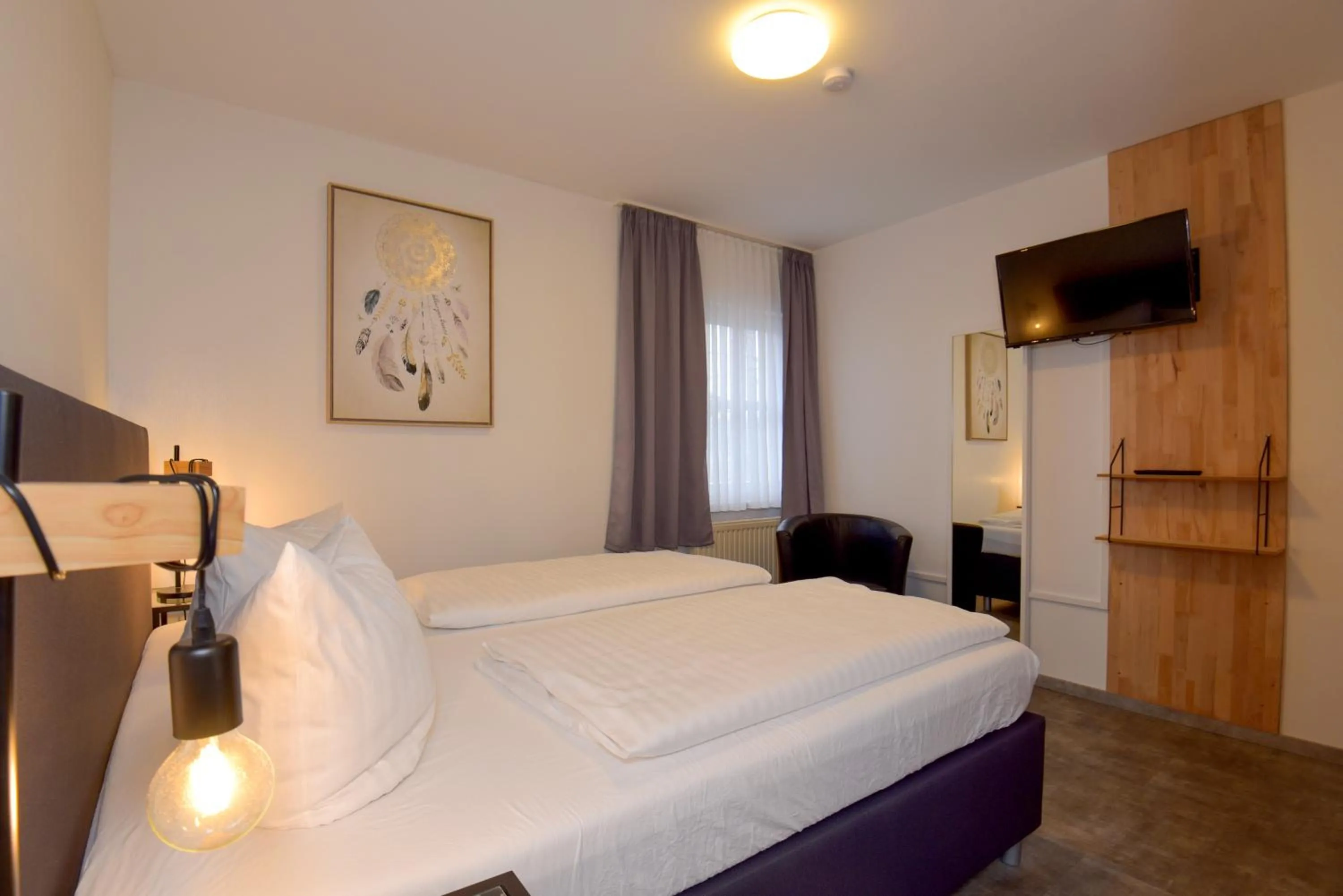 Photo of the whole room, Bed in Hotel Wolke