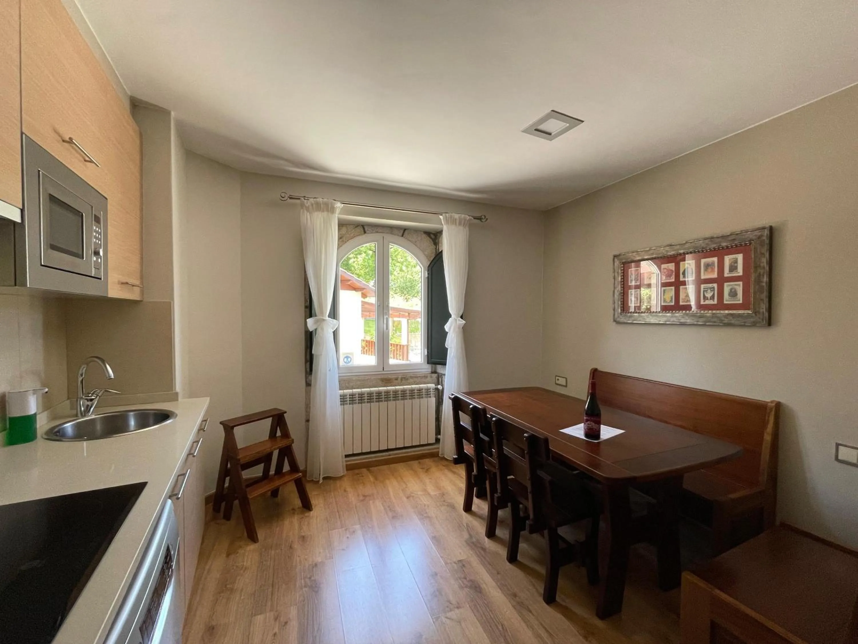 kitchen in Apartamentos Río Sil