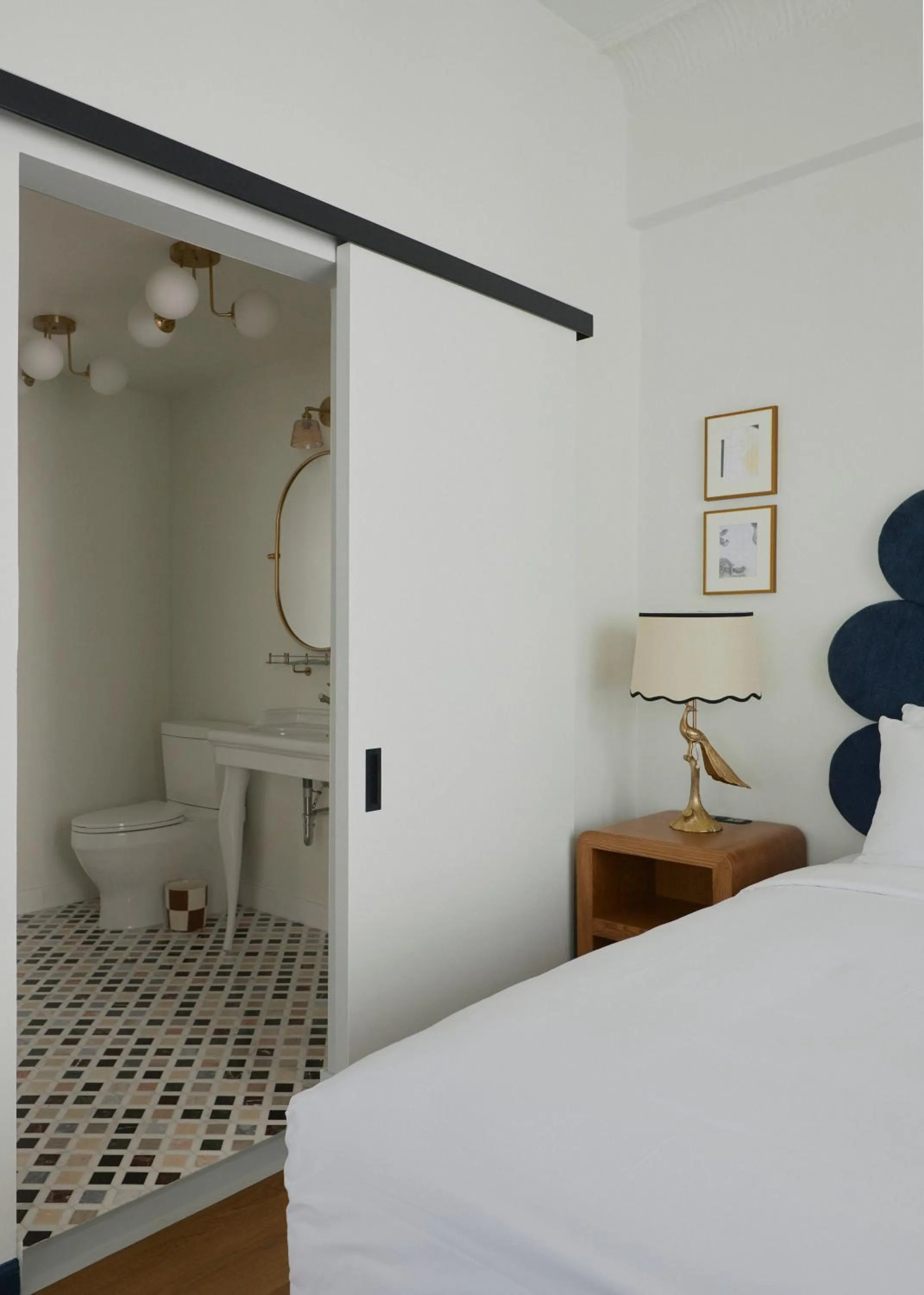 Bed in Granger Hotel San Diego, a Member of Design Hotels, part of Marriott Bonvoy